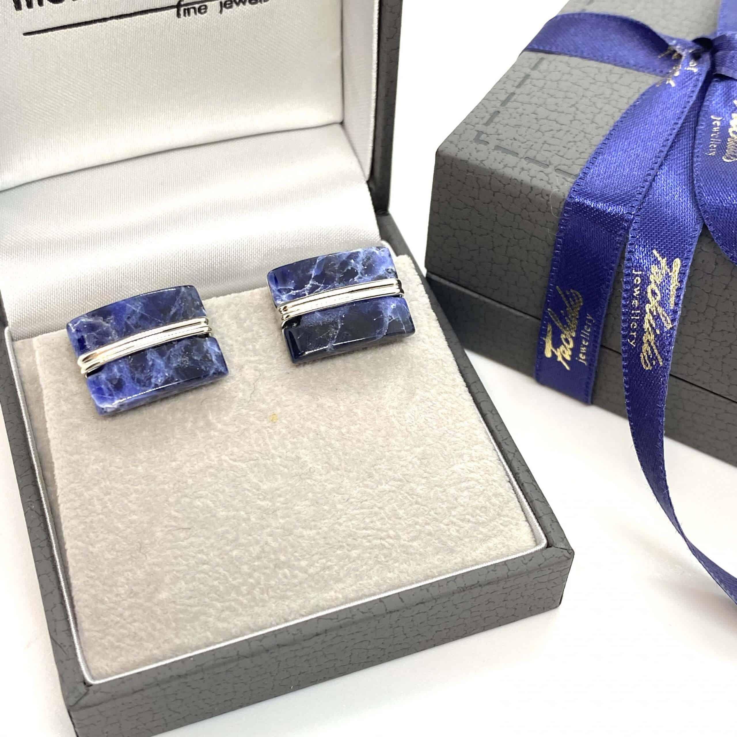 Sodalite cufflinks — Melina Fachidis (4)