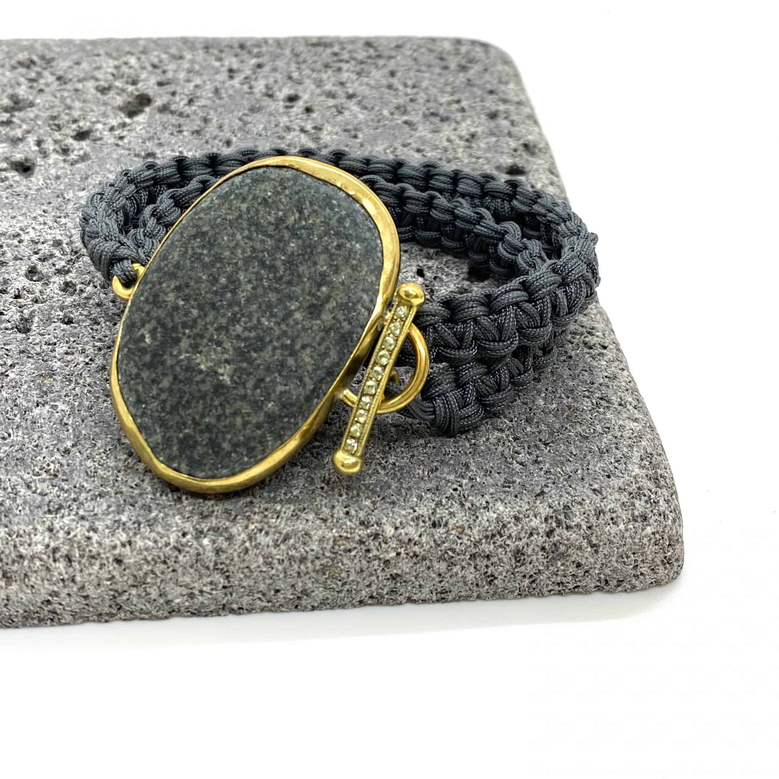 Gray pebble wrap bracelet — Melina Fachidis (3)