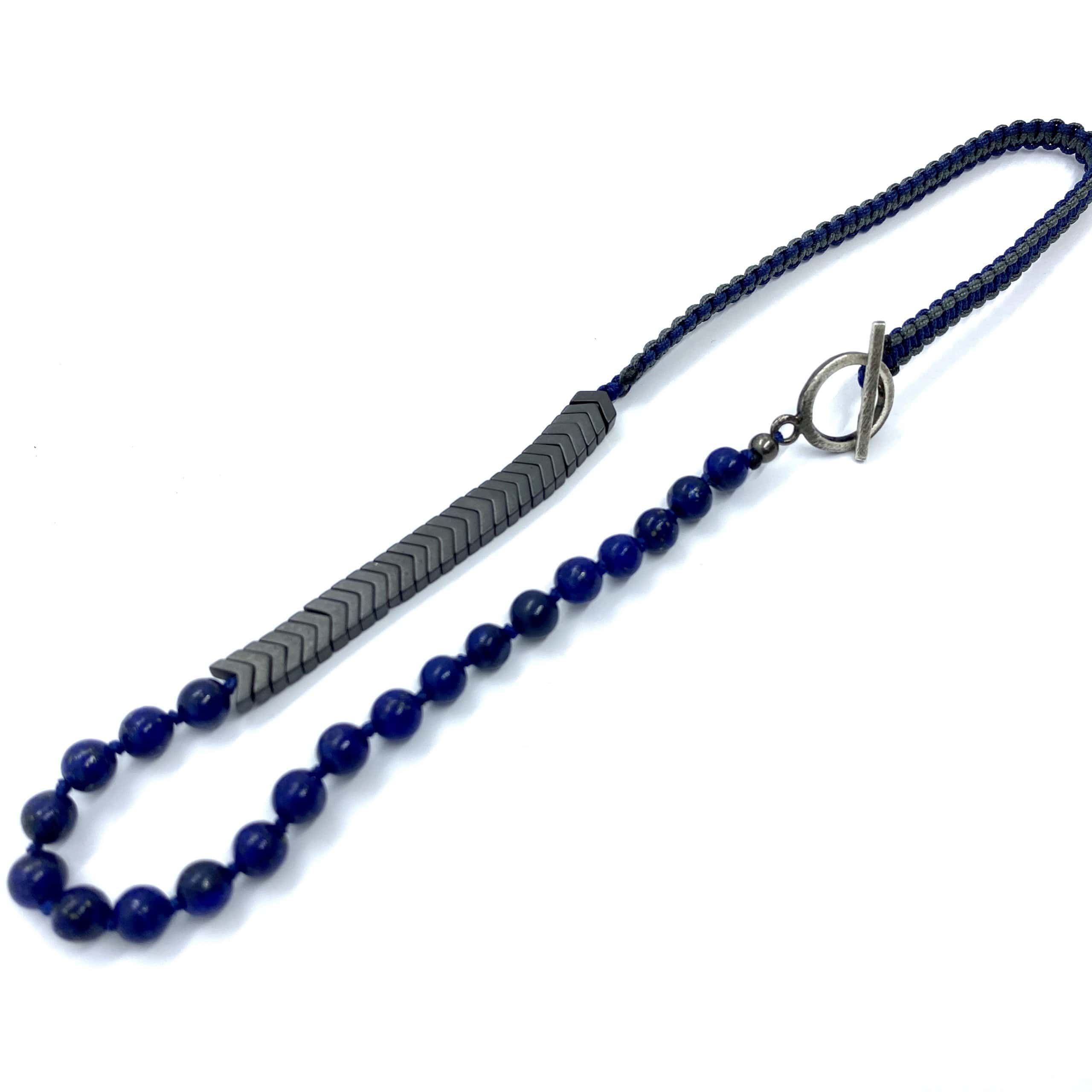 Men’s Lapis lazuli & hematite double bracelet — Melina Fachidis (2)
