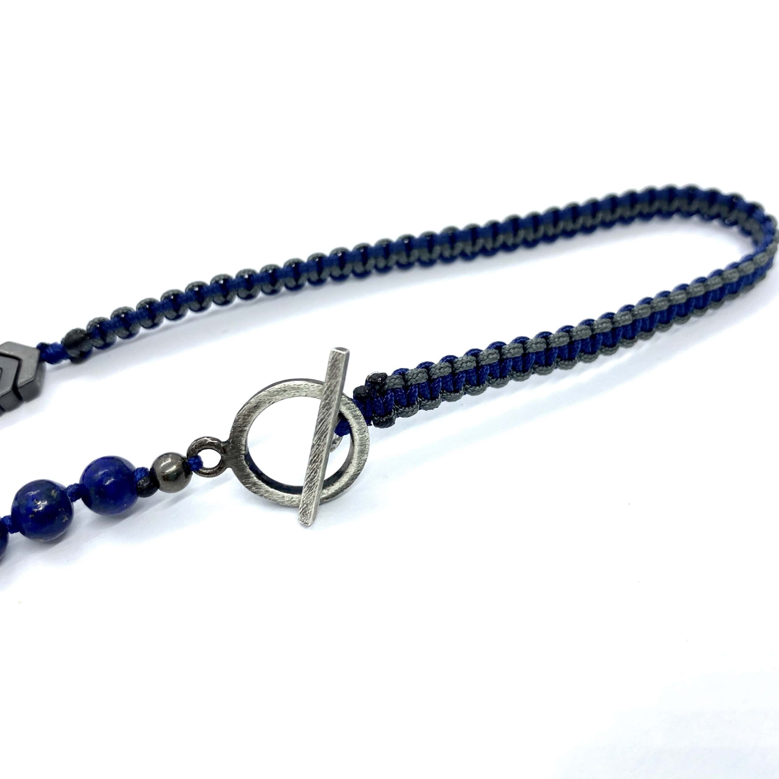 Men’s Lapis lazuli & hematite double bracelet — Melina Fachidis (3)