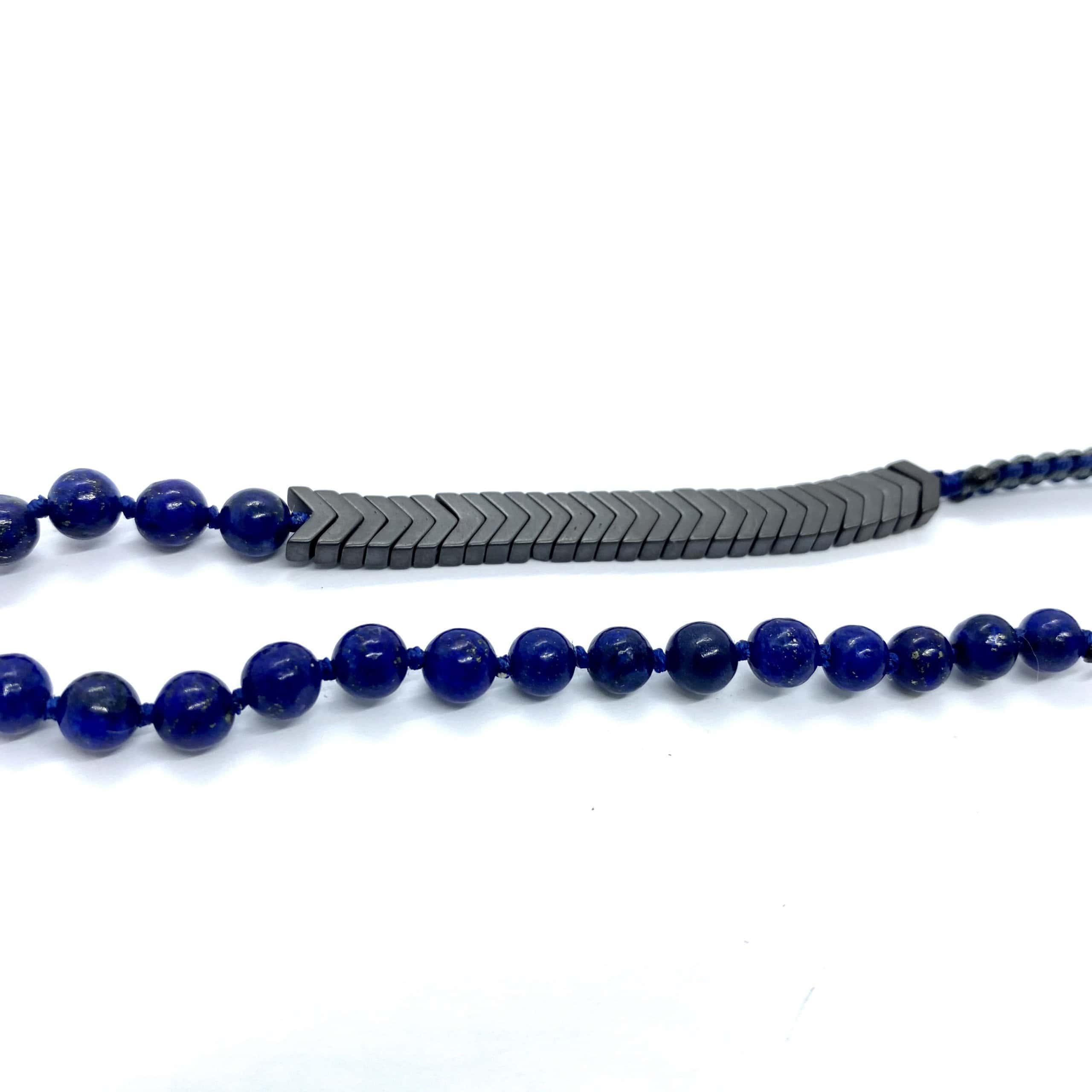 Men’s Lapis lazuli & hematite double bracelet — Melina Fachidis (4)