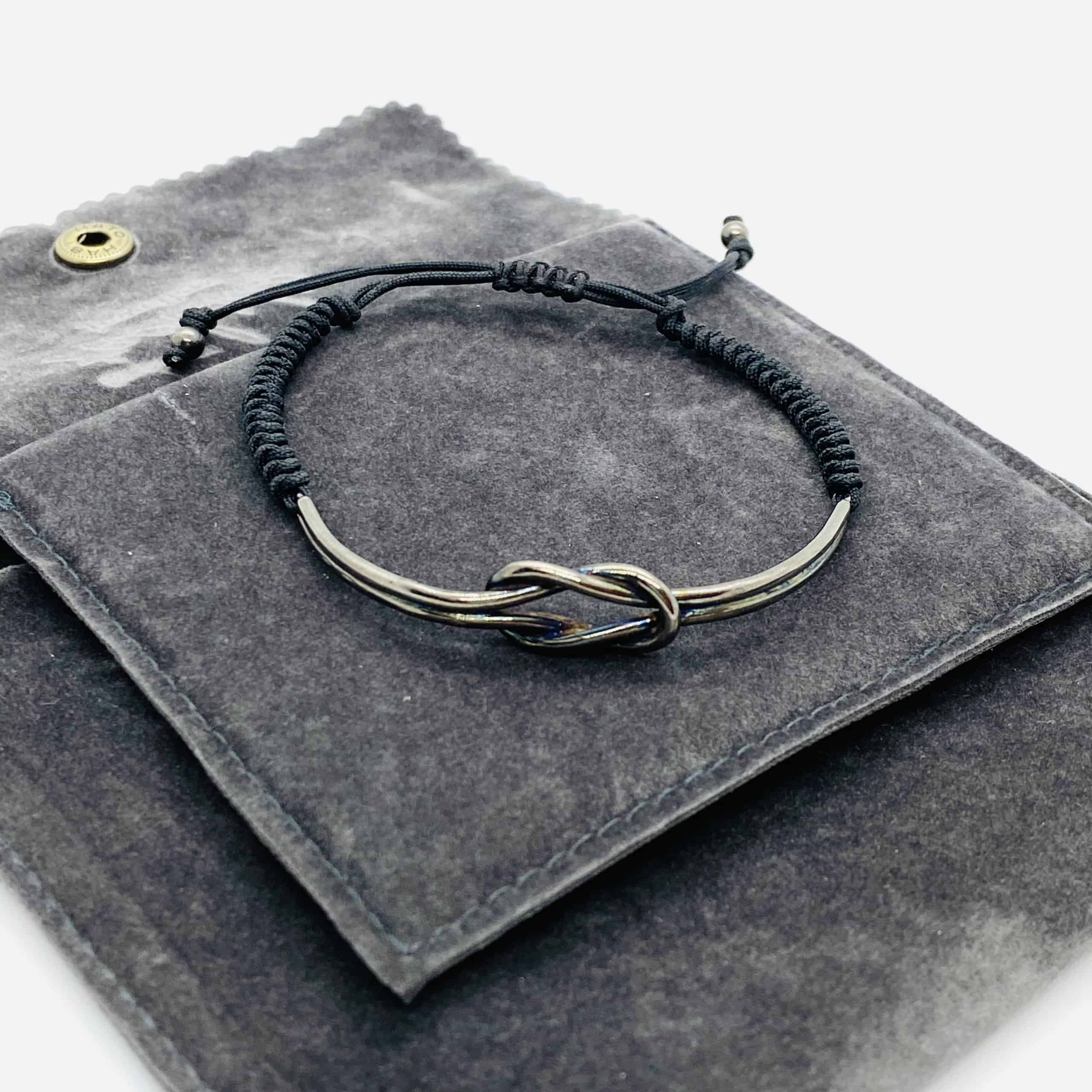 Lover’s knot unisex silver bracelet — Melina Fachidis (4)