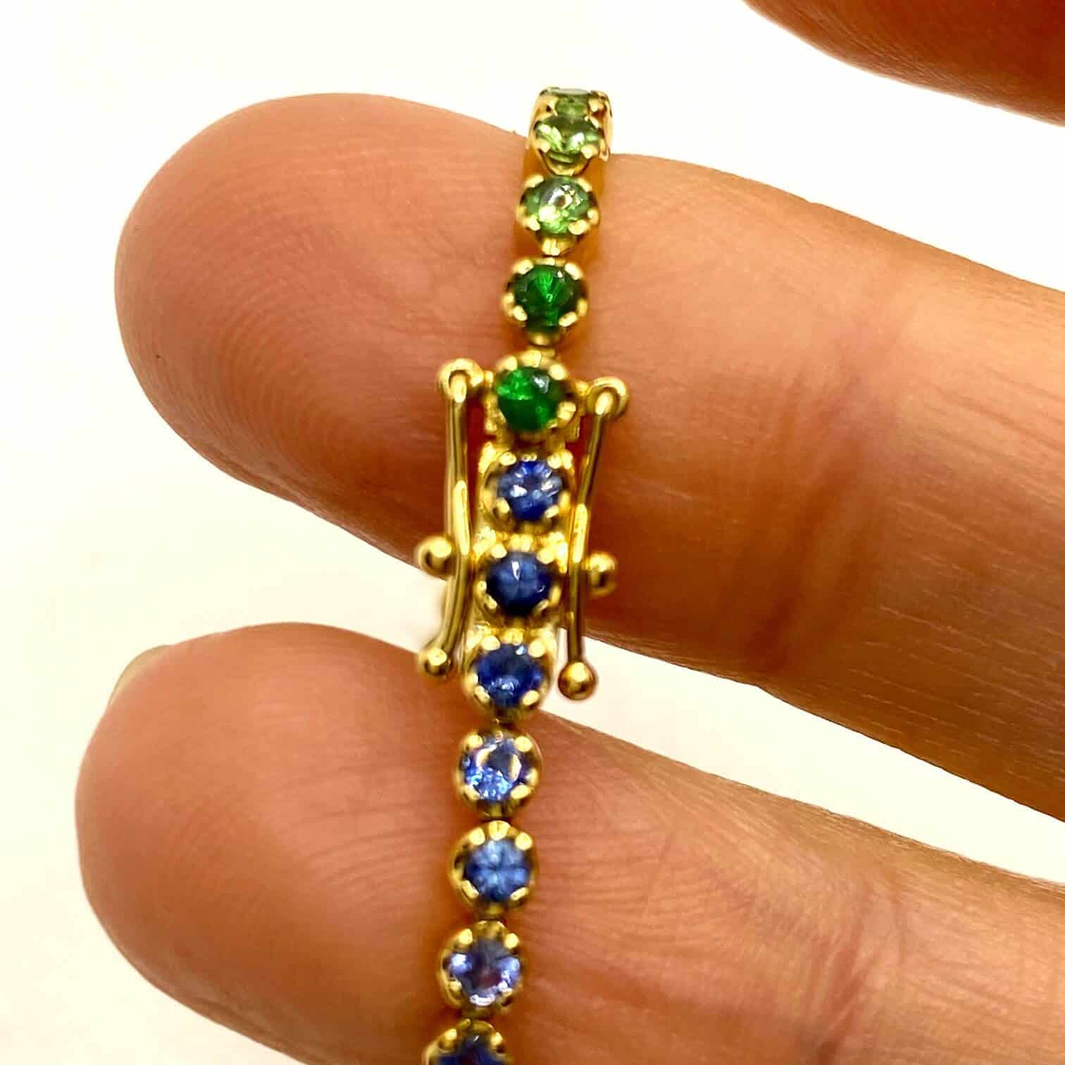 Rainbow fine tennis bracelet — Melina Fachidis (4)