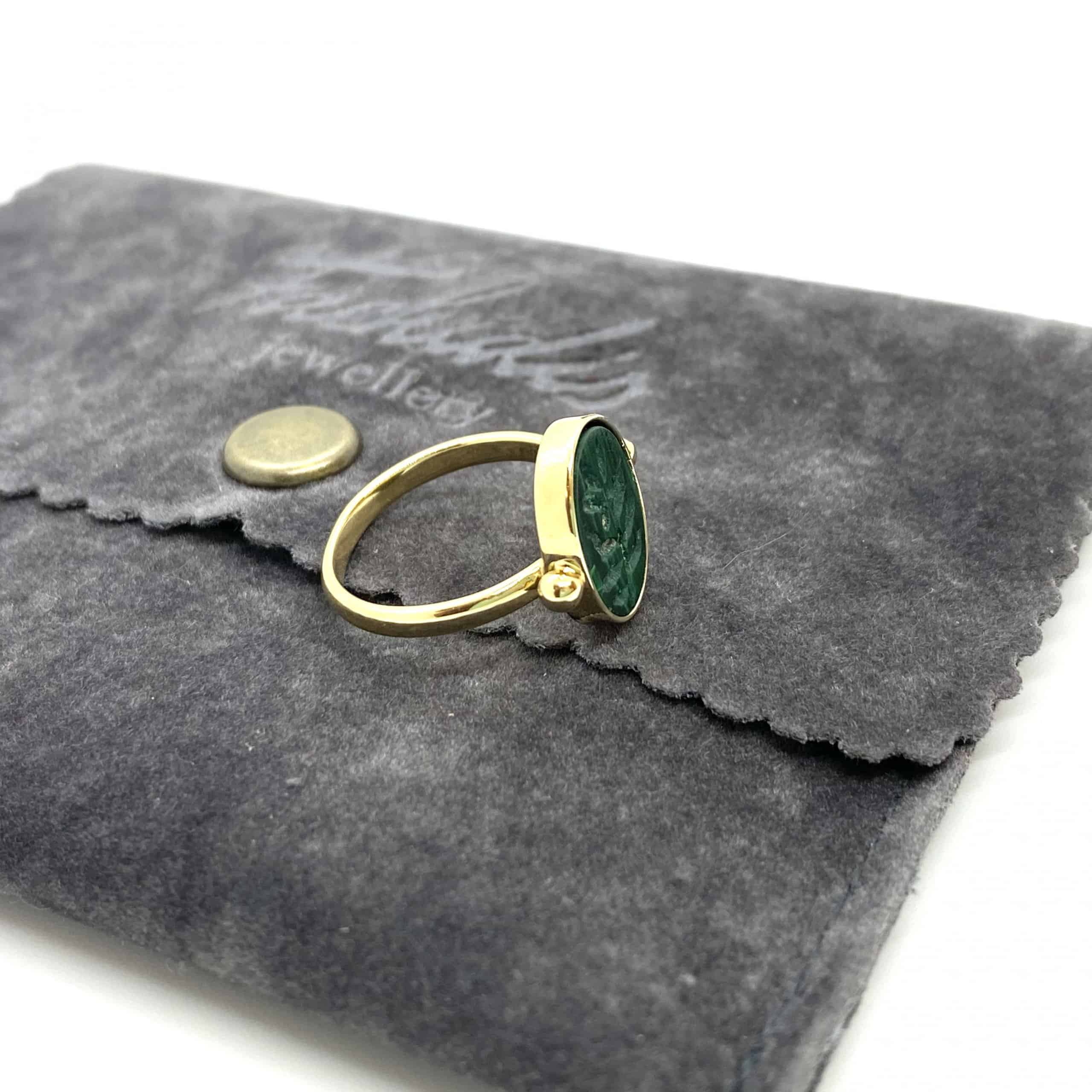 Malachite carved signet ring — Melina Fachidis (4)