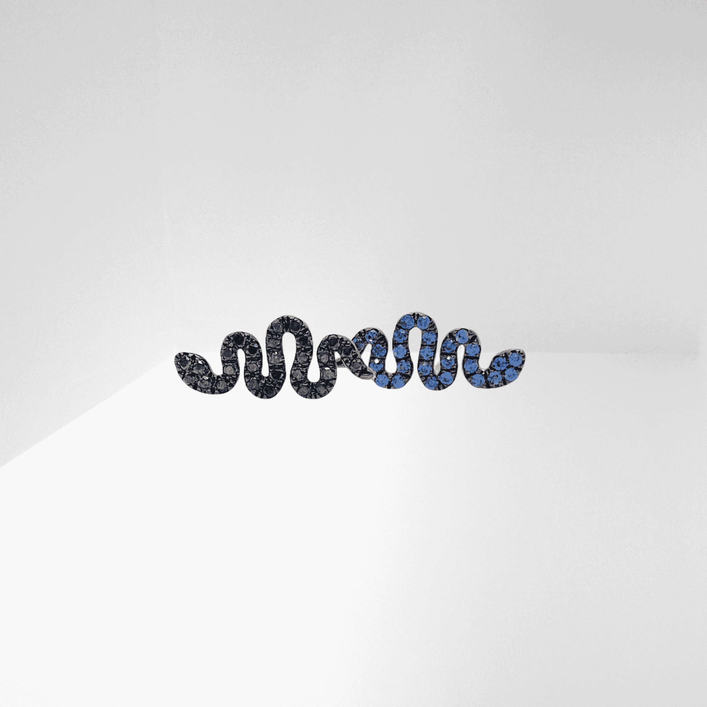 Single black diamond snake stud — Melina Fachidis (8)