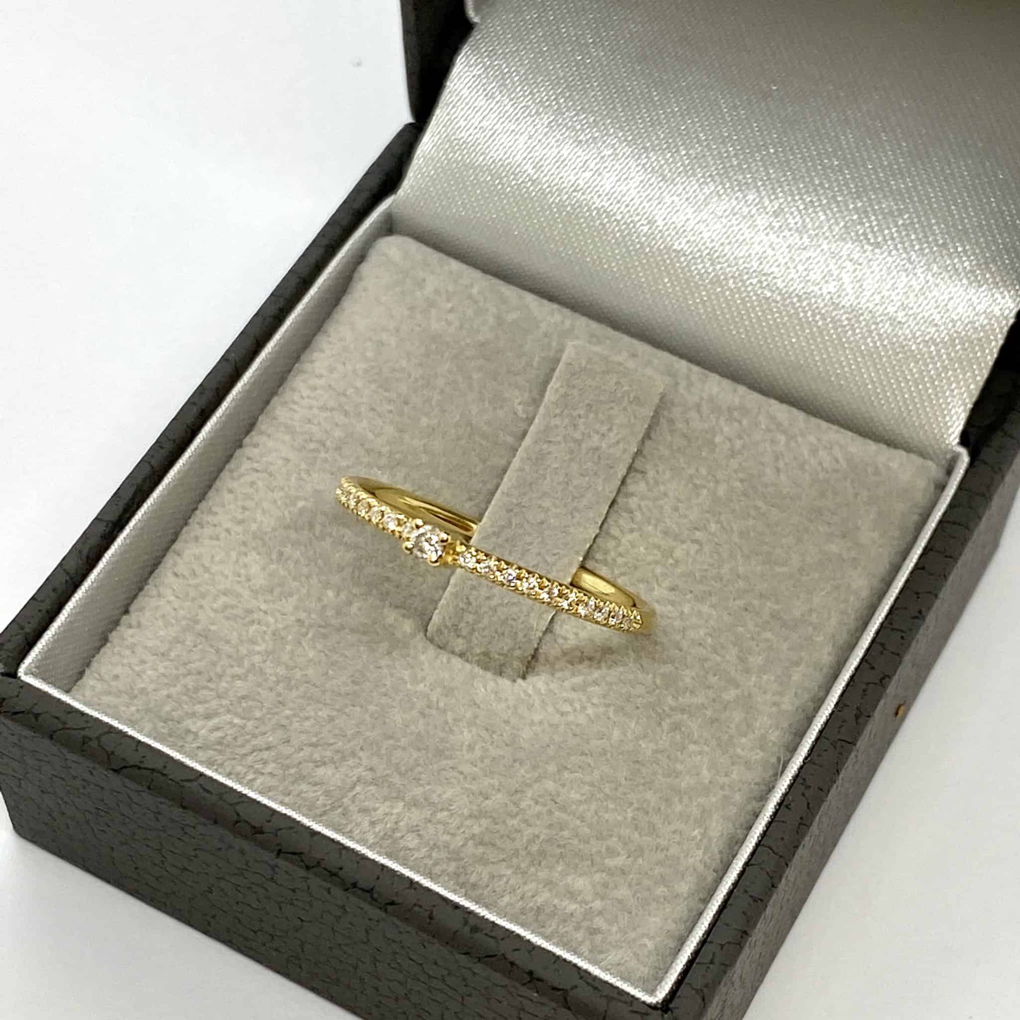 Solitaire half diamond ring band — Melina Fachidis (4)