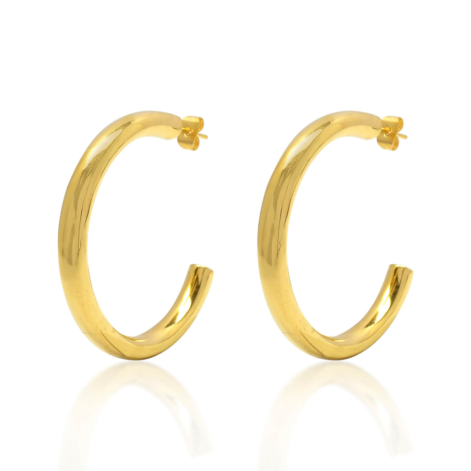 Chunky Plain Hoops — Melina Fachidis