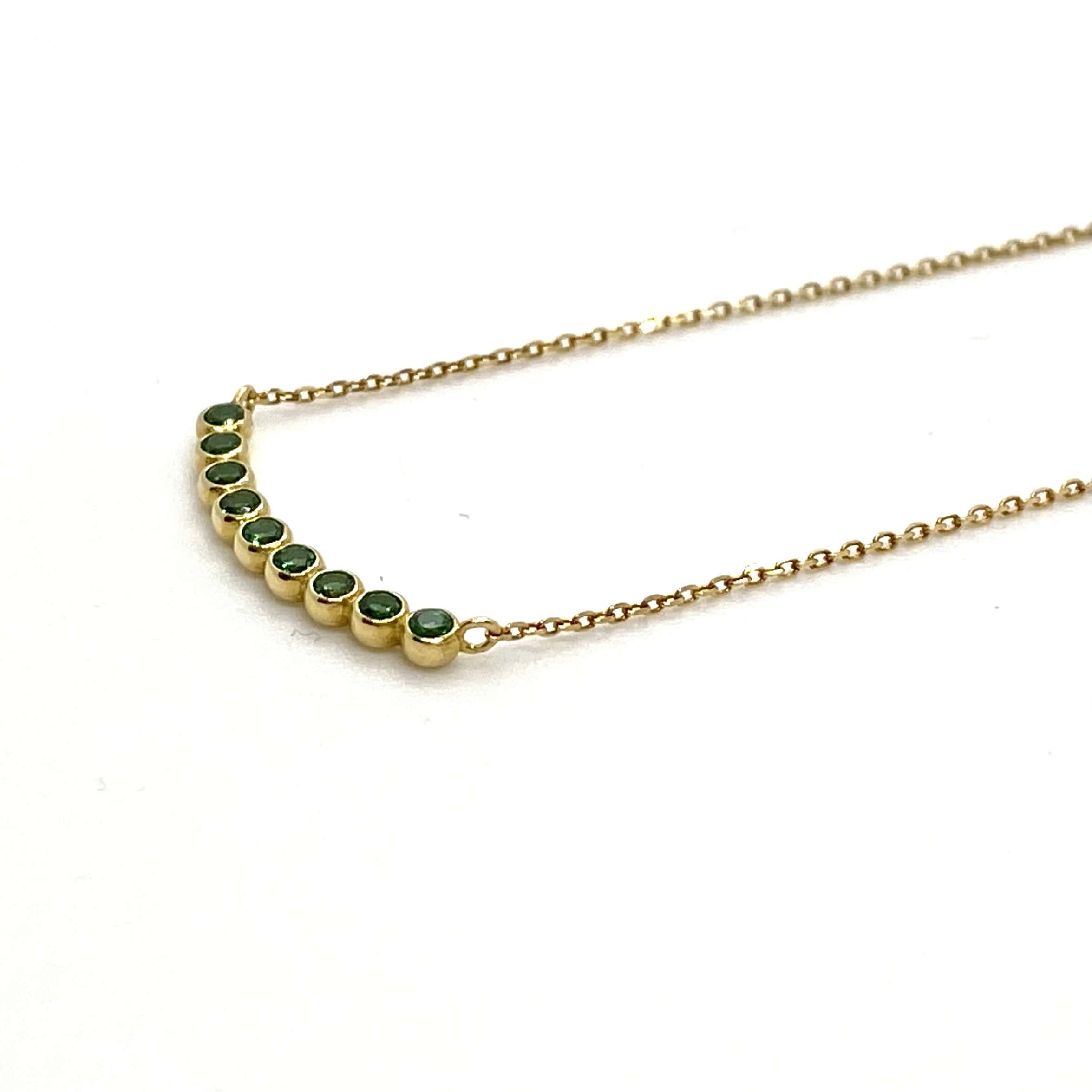 Green topaz line pendant — Melina Fachidis (3)
