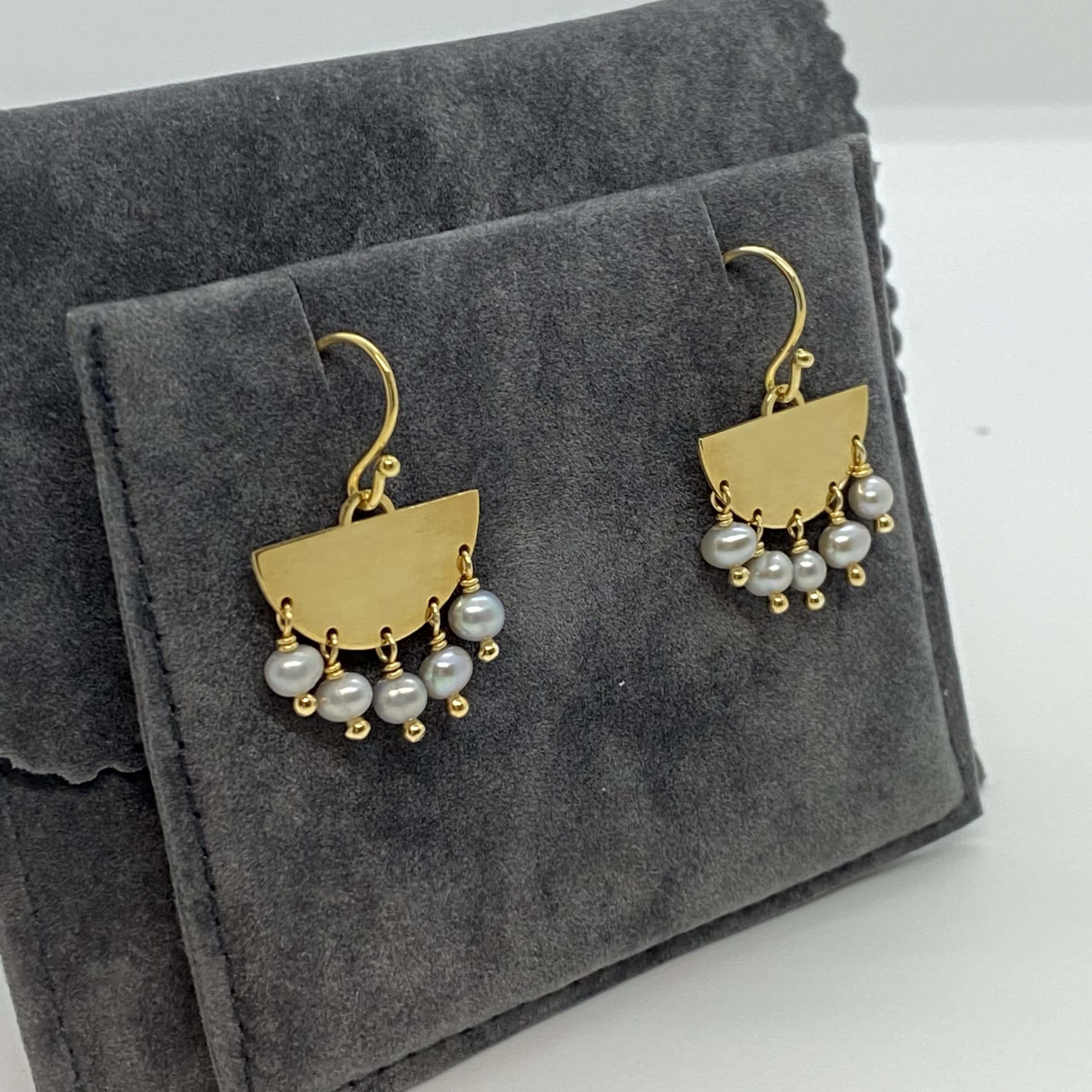 Pearls dangle drop earrings — Melina Fachidis (3)