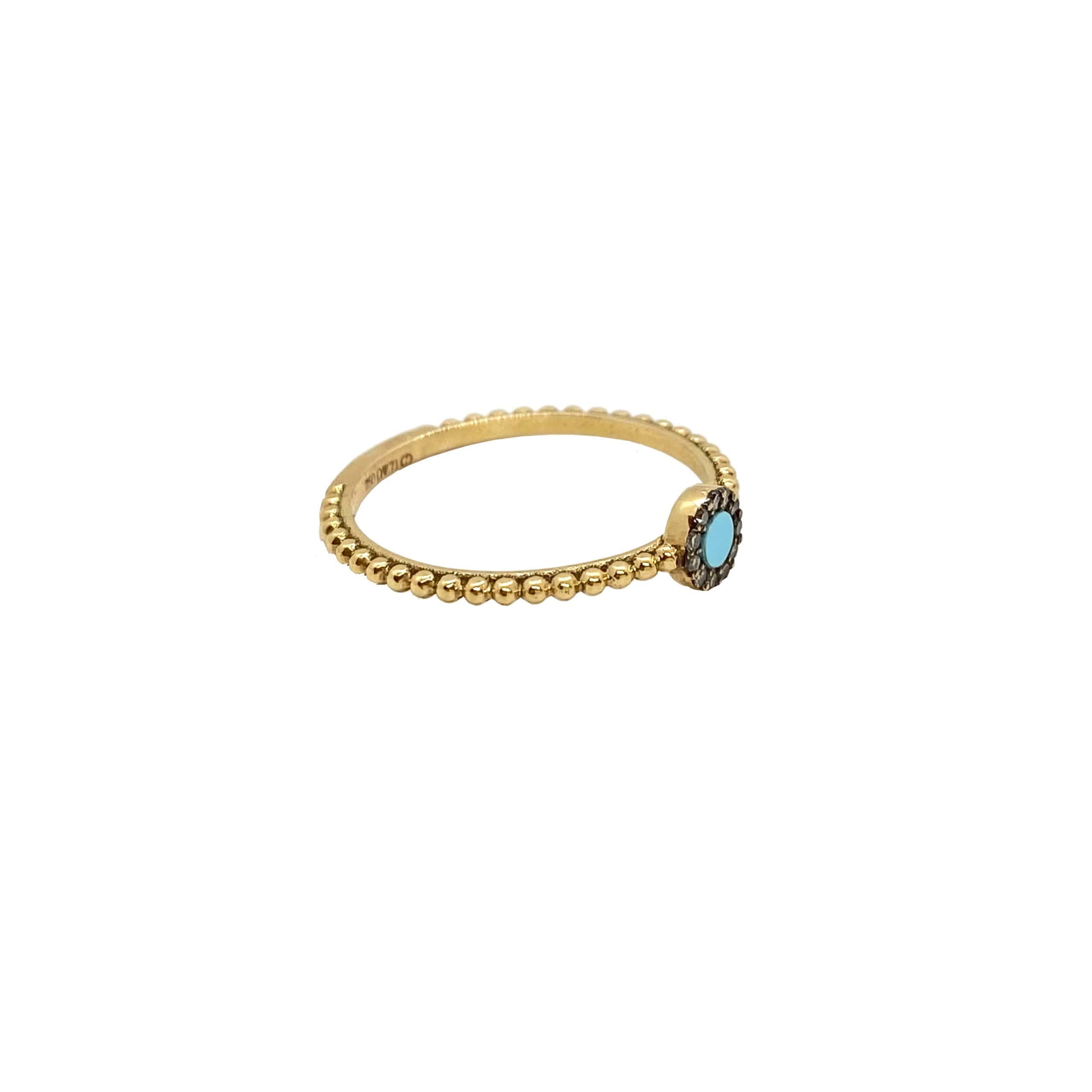 Round turquoise eye ring with diamond outline — Melina Fachidis (4)