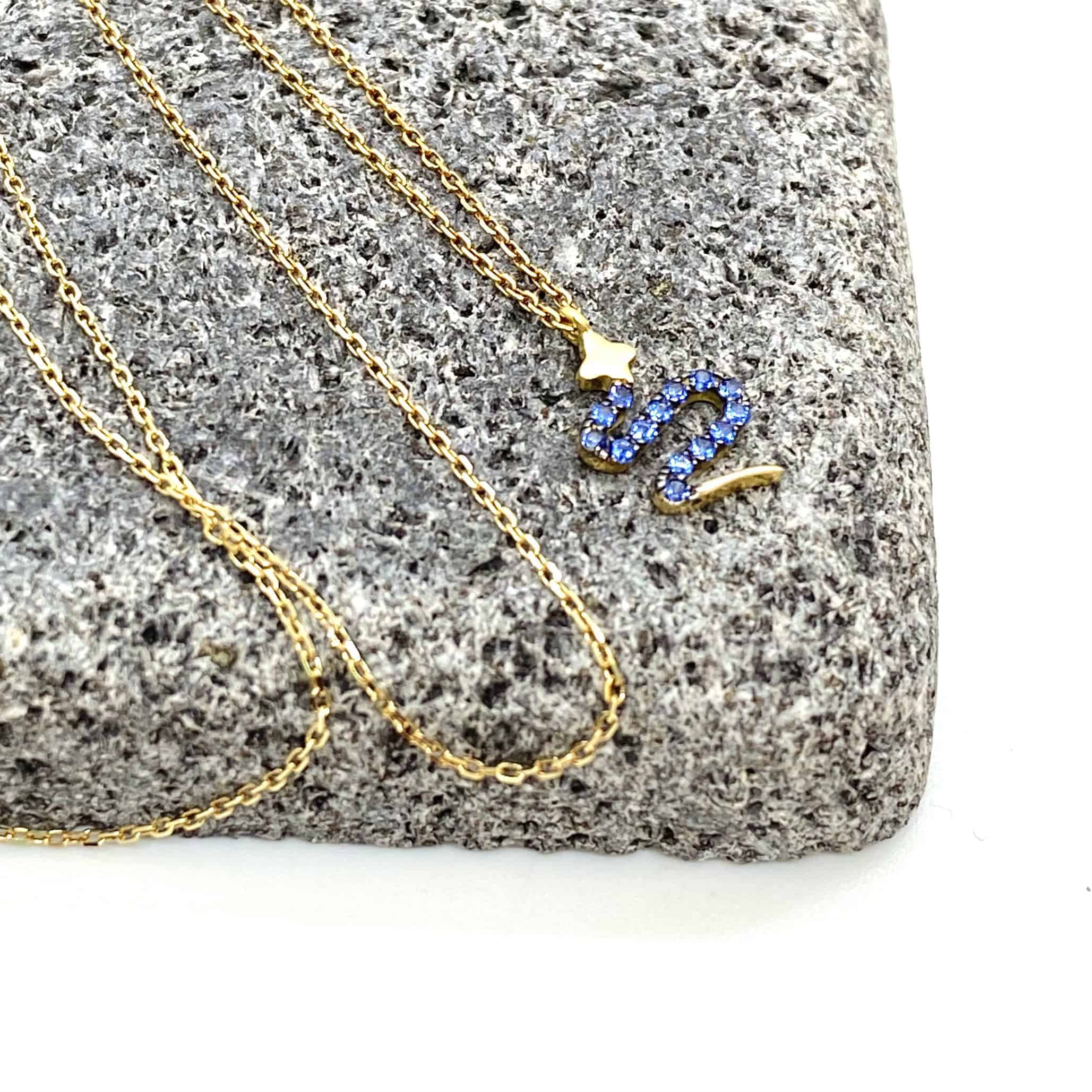 Blue topaz snake pendant — Melina Fachidis (3)