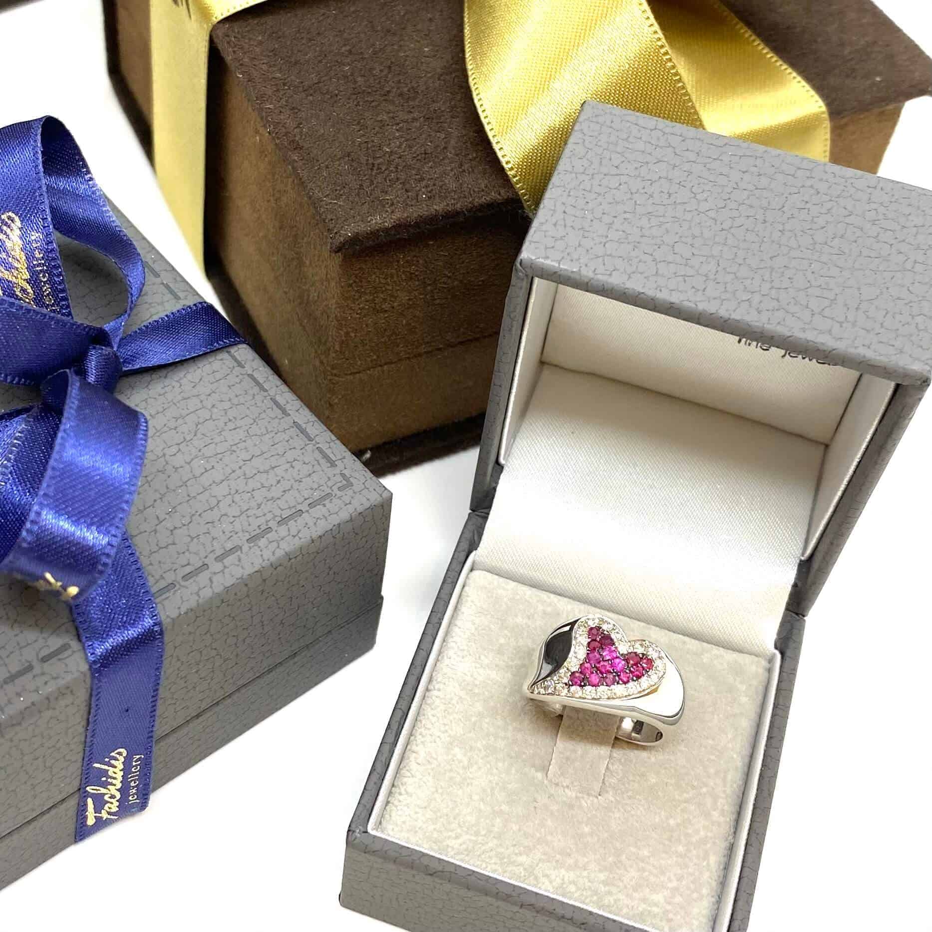 Heart shape ruby/diamond chevalier ring — Melina Fachidis (4)