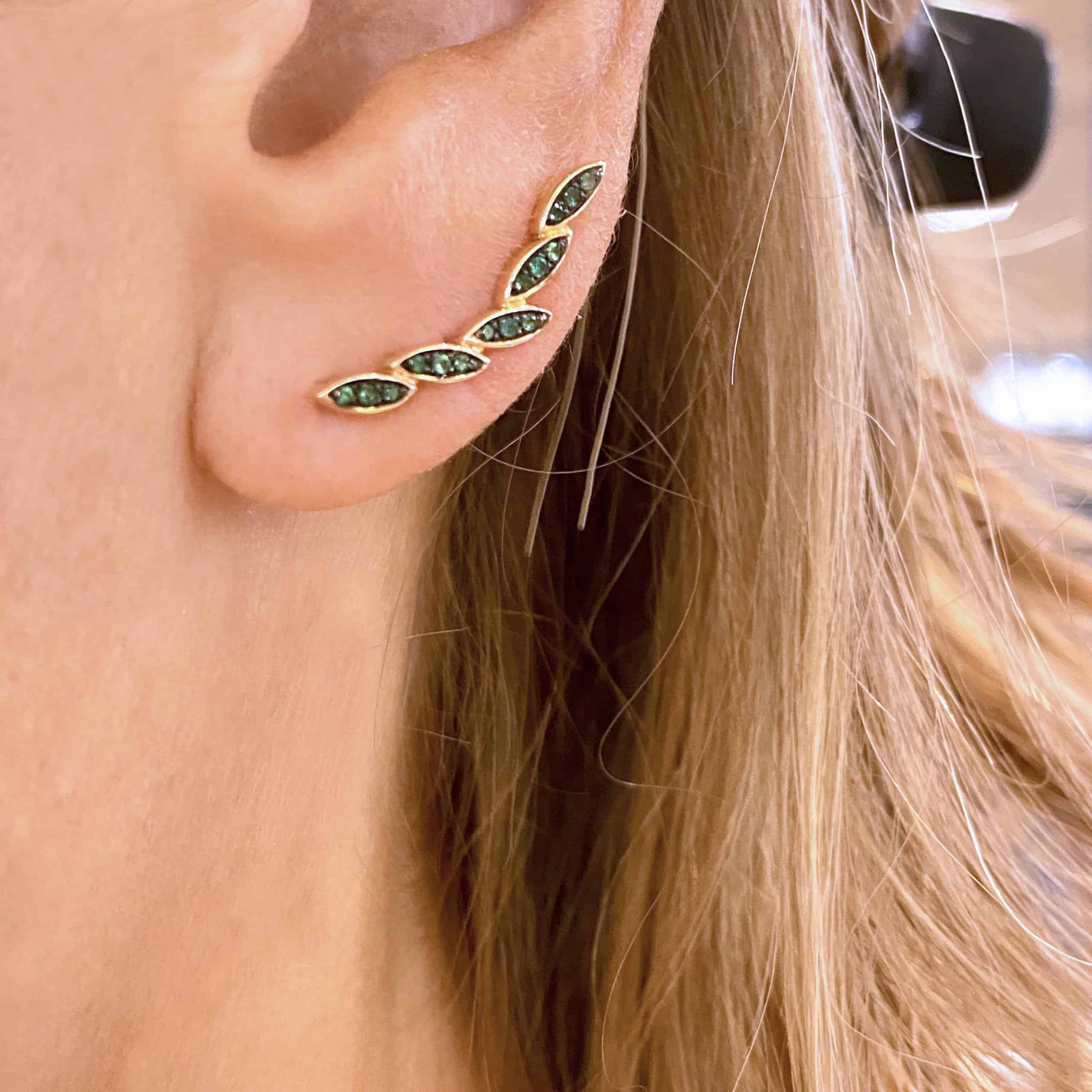 Tsavorite climber earring — Melina Fachidis (4)
