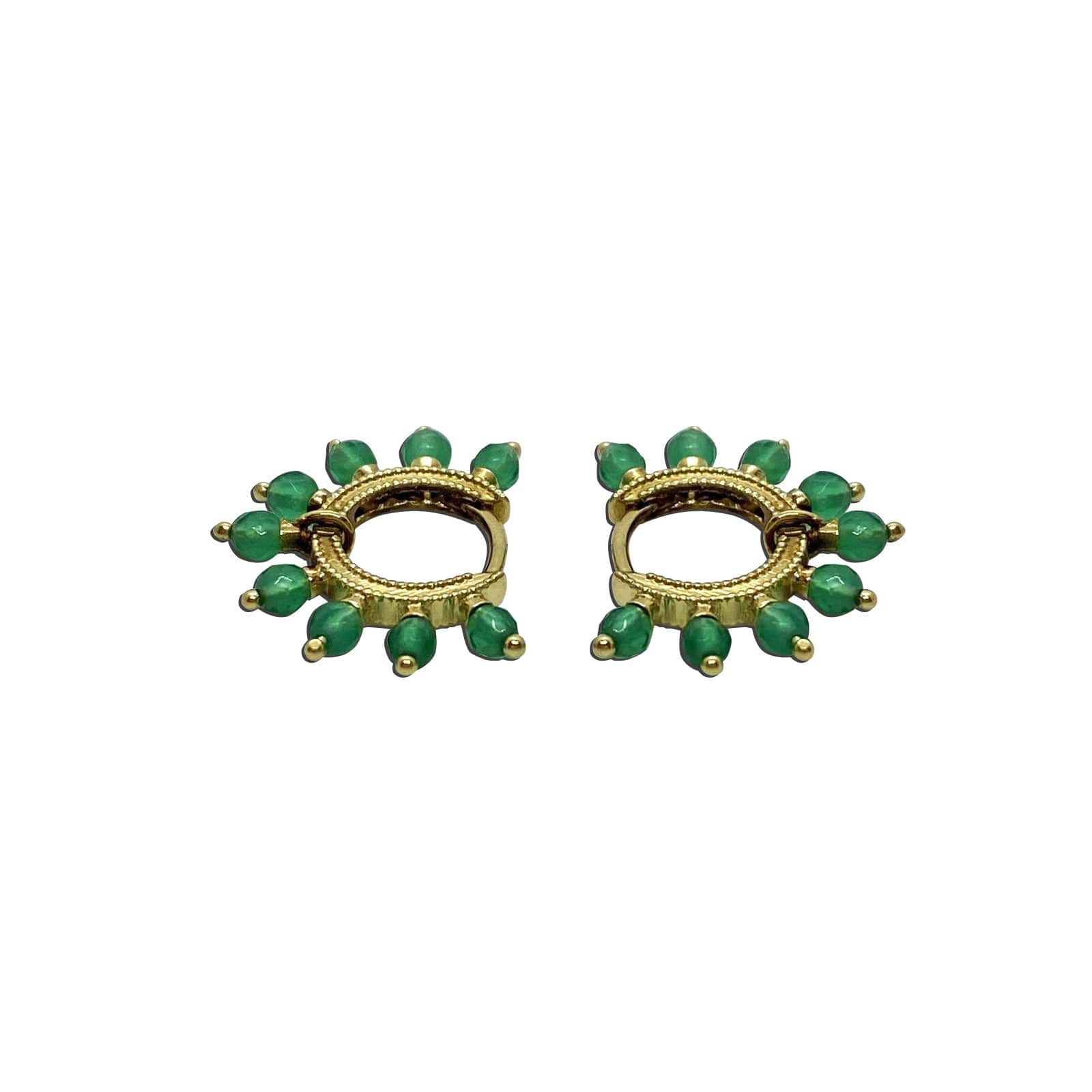Small green onyx hoops — Melina Fachidis (2)