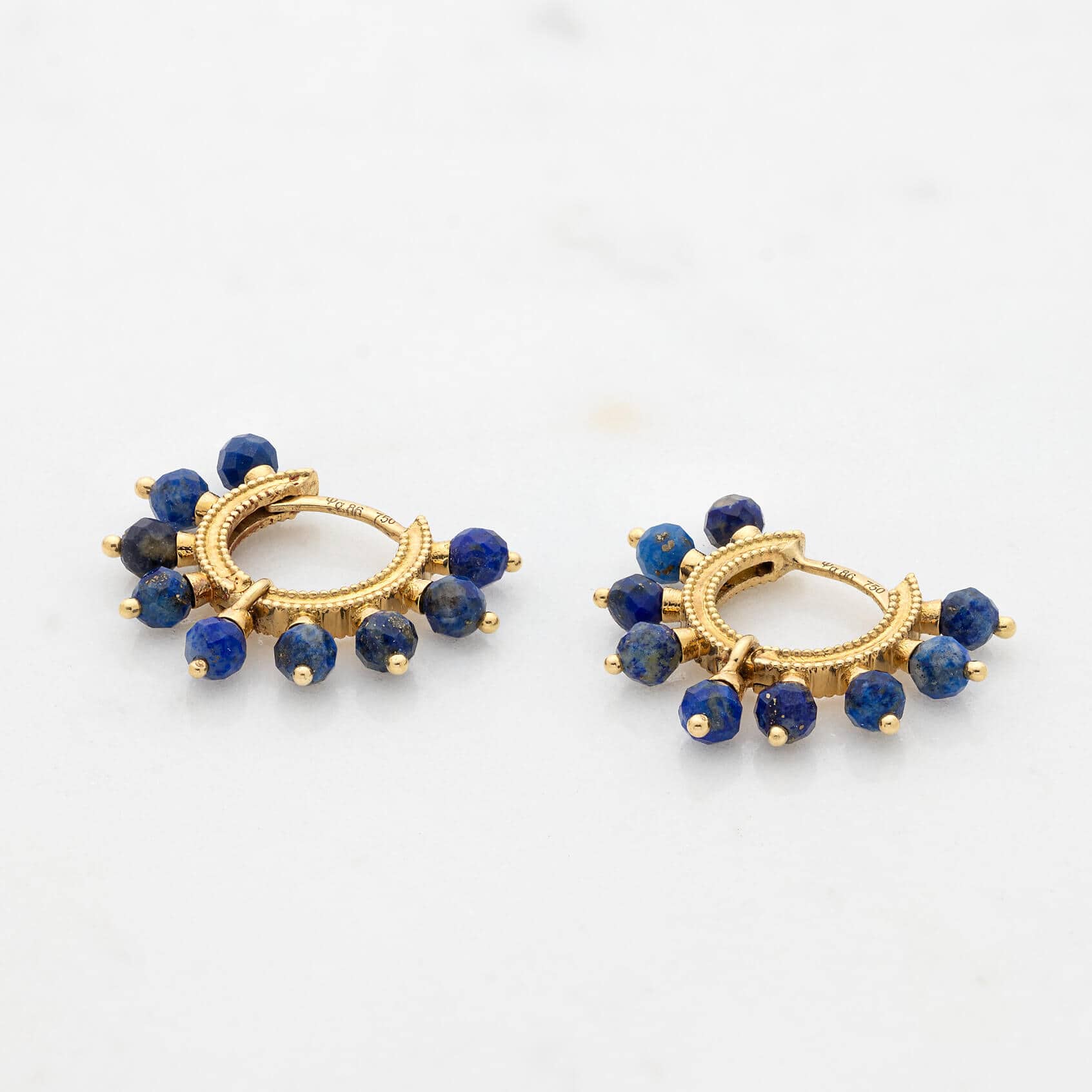 Small blue lapis lazouli hoops — Melina Fachidis (2)