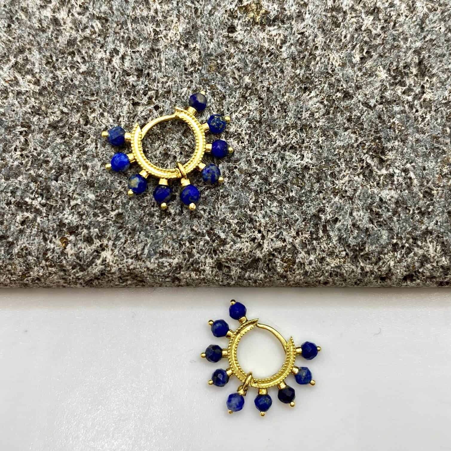 Small blue lapis lazouli hoops — Melina Fachidis (4)