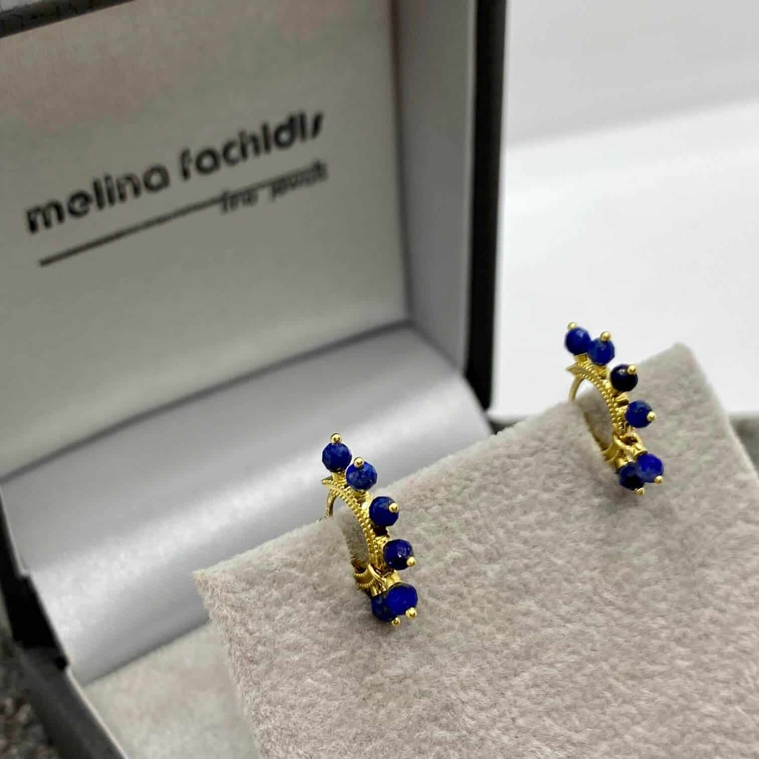 Small blue lapis lazouli hoops — Melina Fachidis (6)