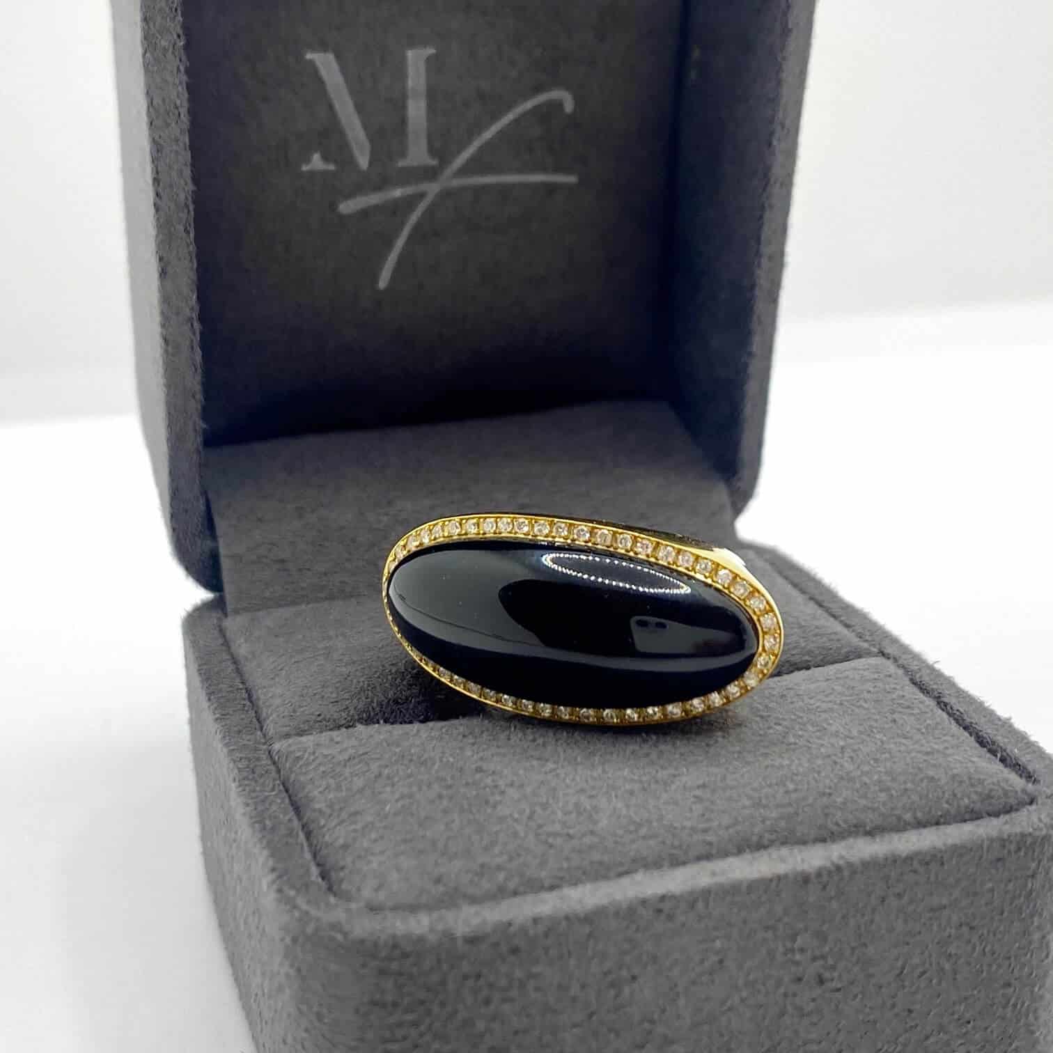 Black onyx VOLAX diamond ring — Melina Fachidis (3)