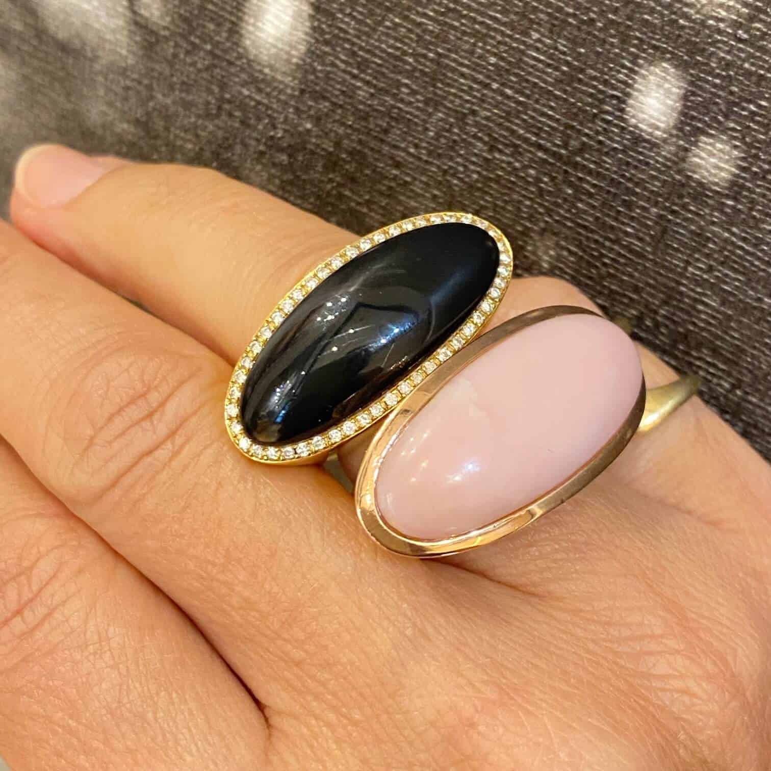 Black onyx VOLAX diamond ring — Melina Fachidis (2)