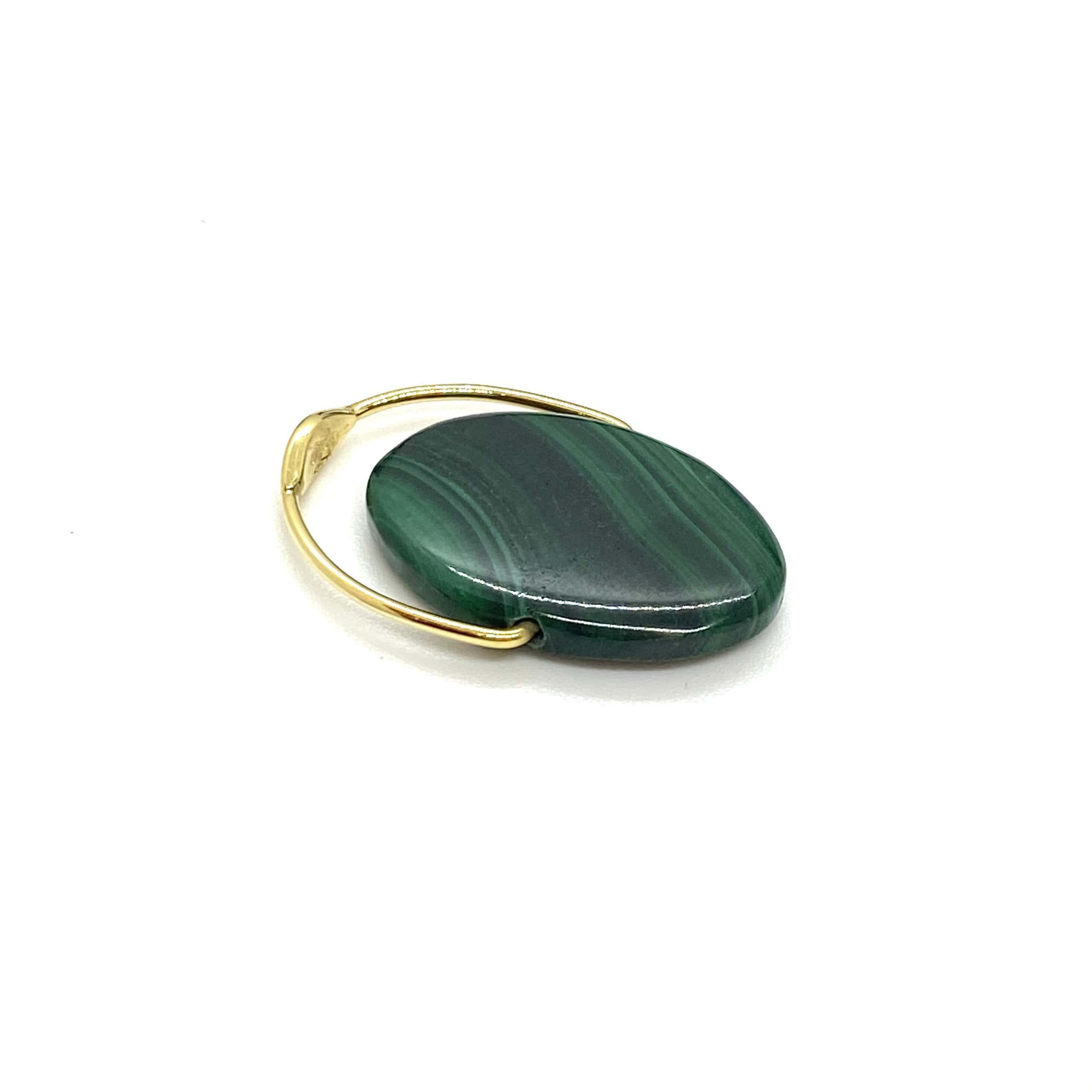 Malachite oval wire ring — Melina Fachidis (2)