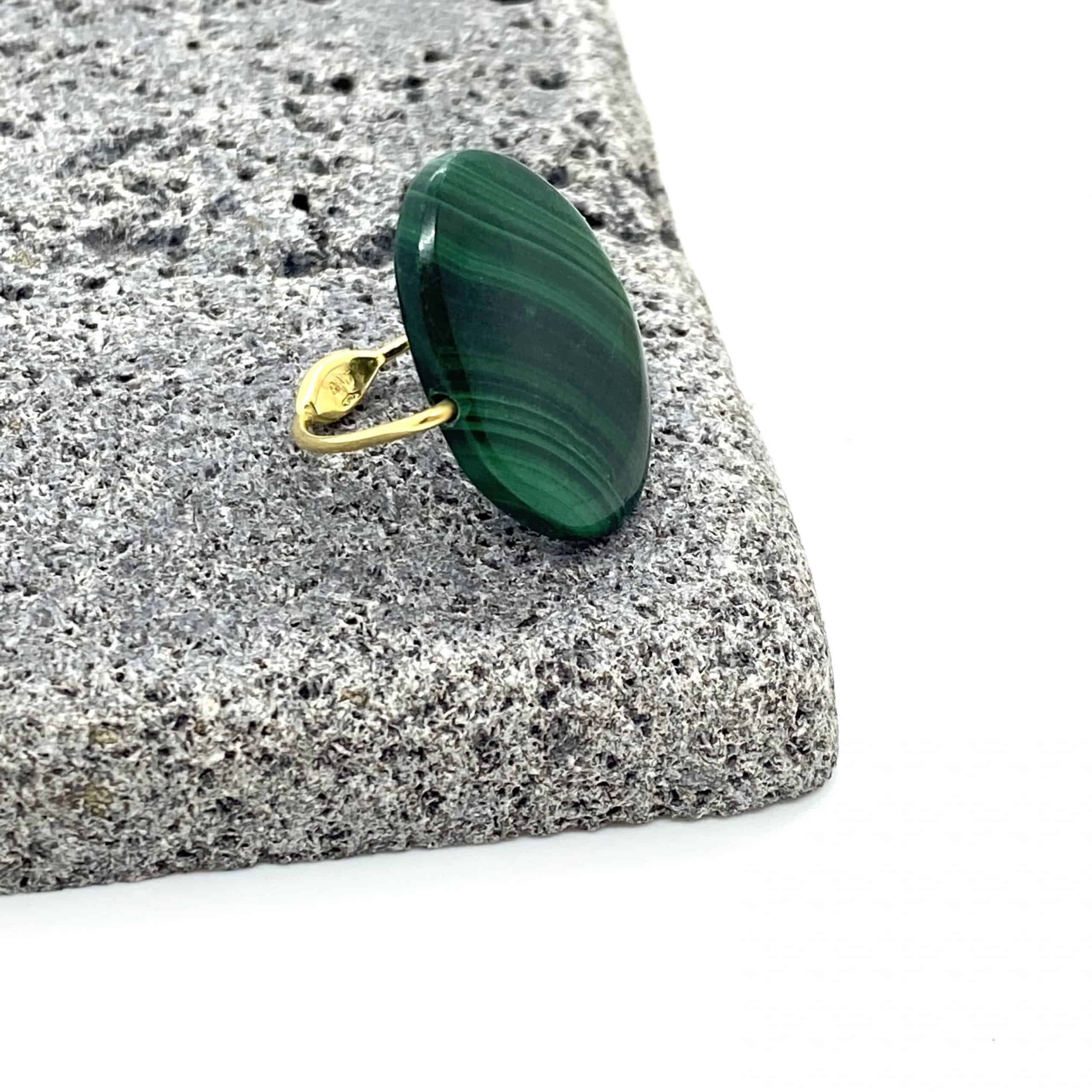 Malachite oval wire ring — Melina Fachidis (3)