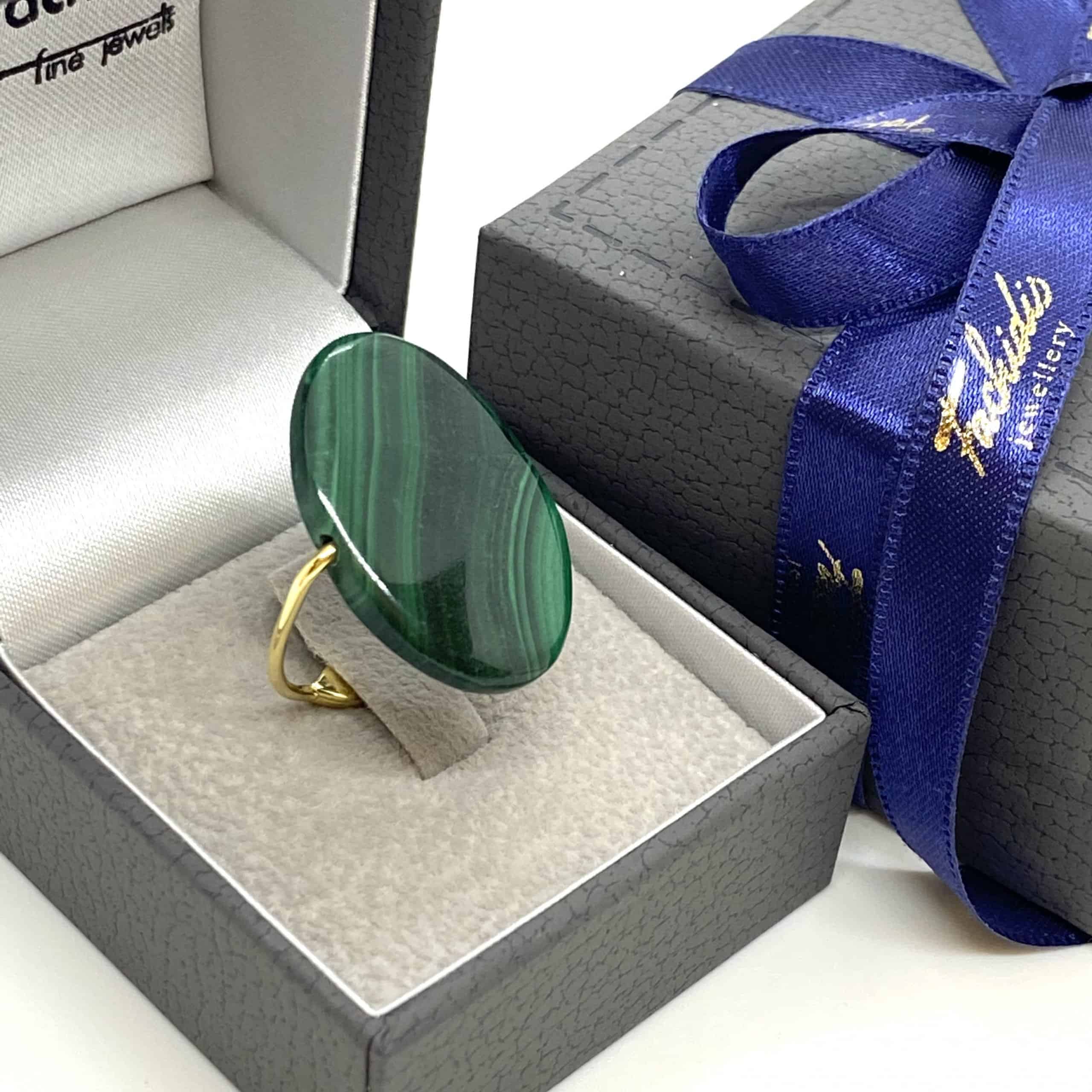 Malachite oval wire ring — Melina Fachidis (4)