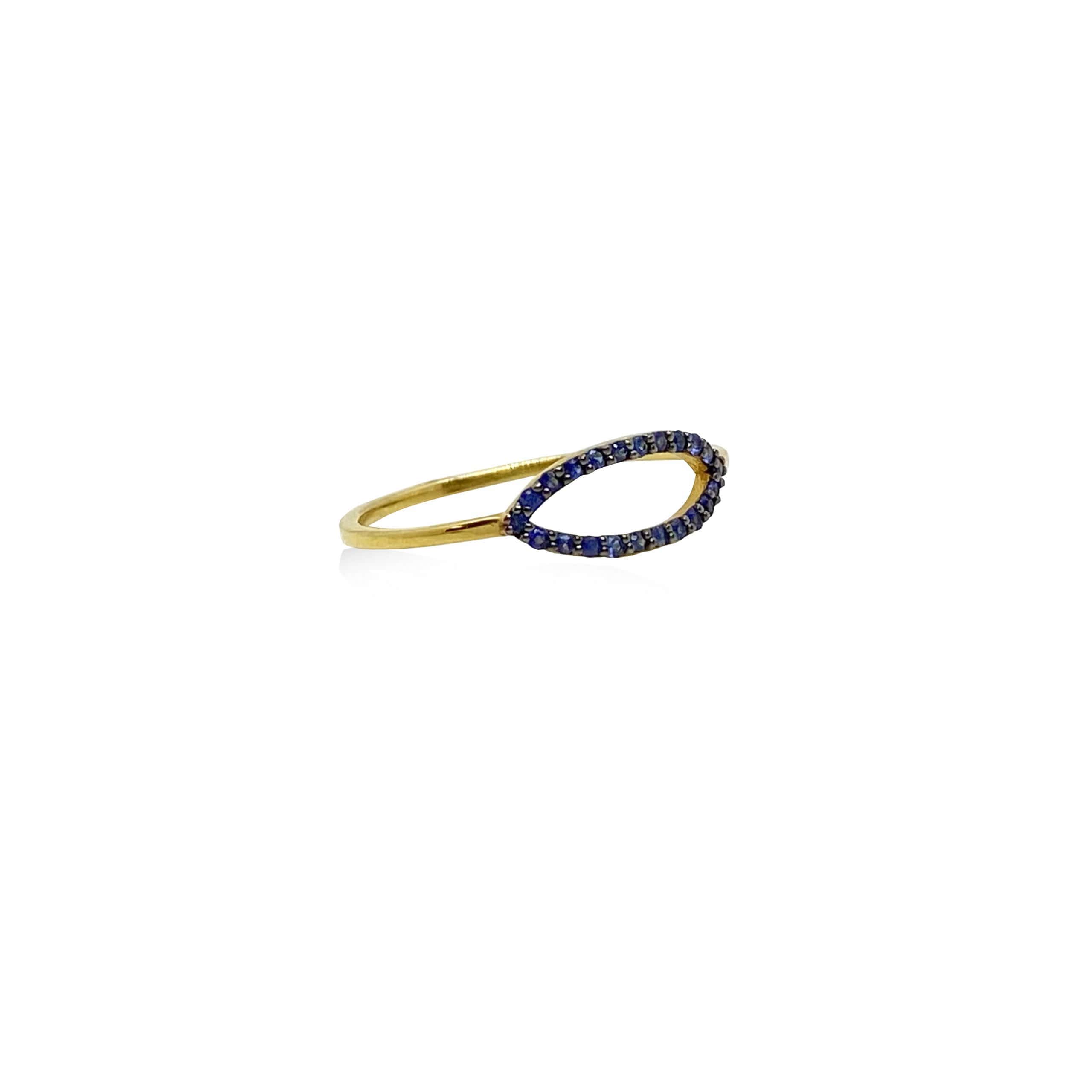 Oval design blue sapphire ring — Melina Fachidis (2)