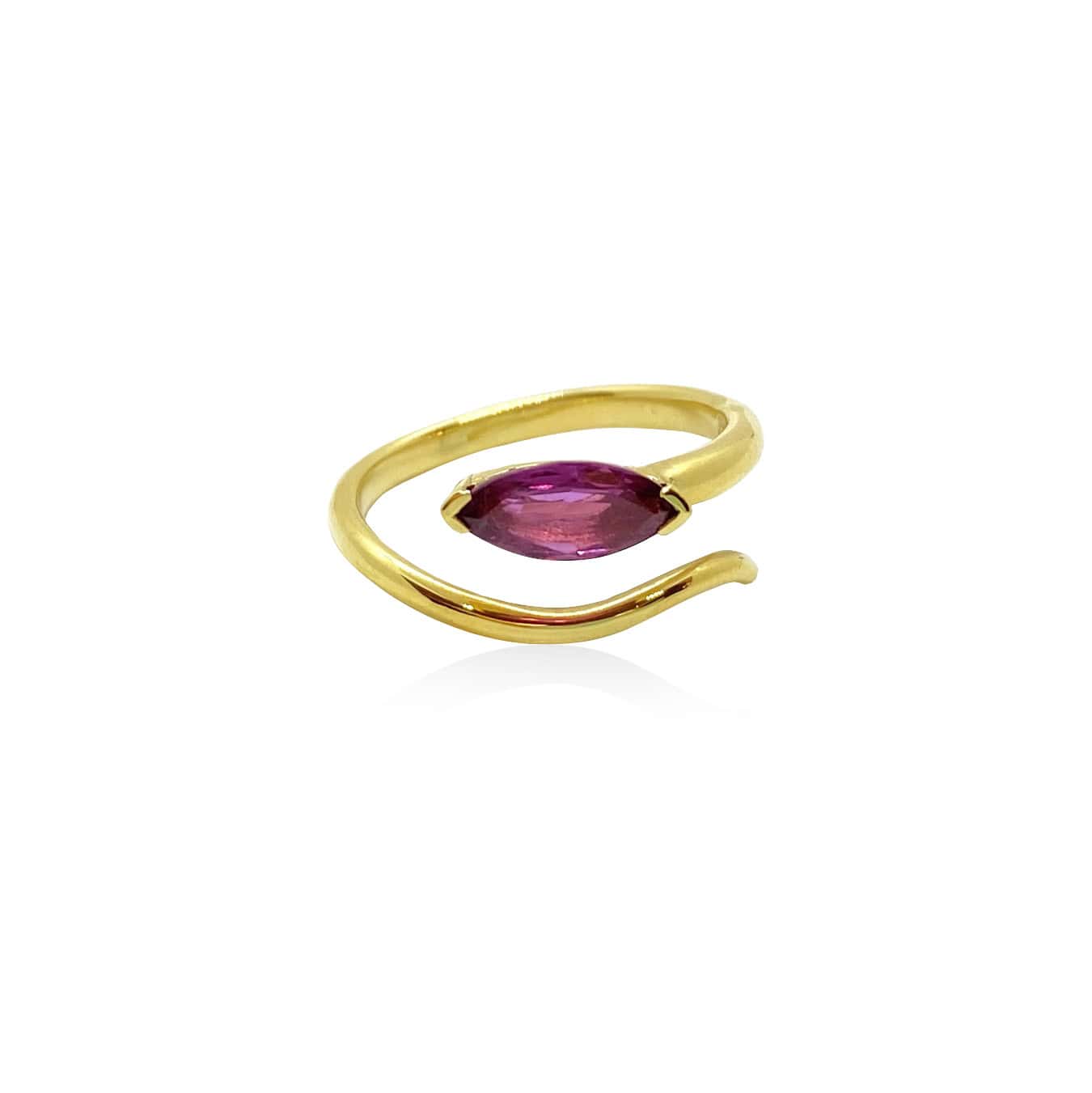 Marquise ruby snake design ring — Melina Fachidis (2)