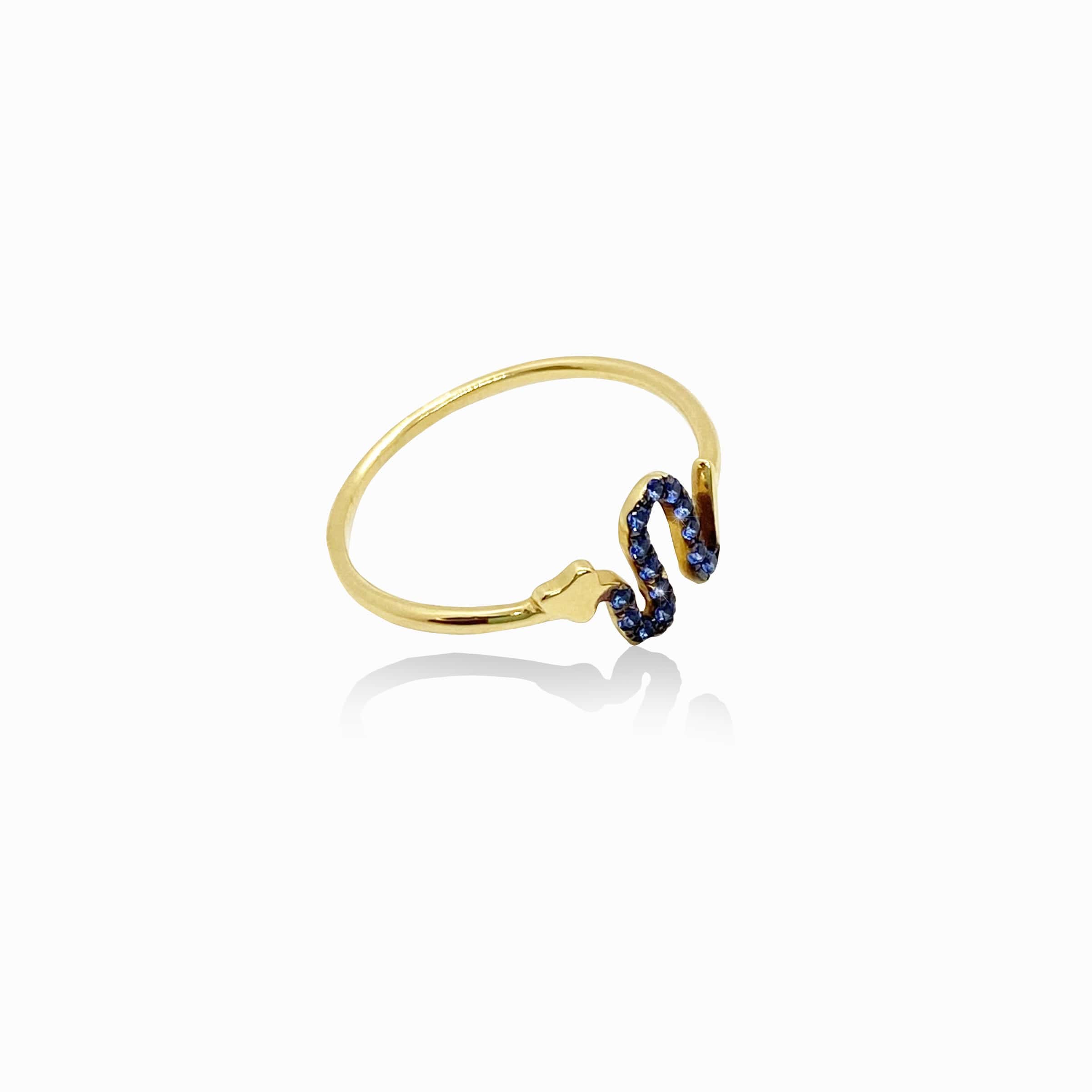 Blue topaz snake ring — Melina Fachidis (2)