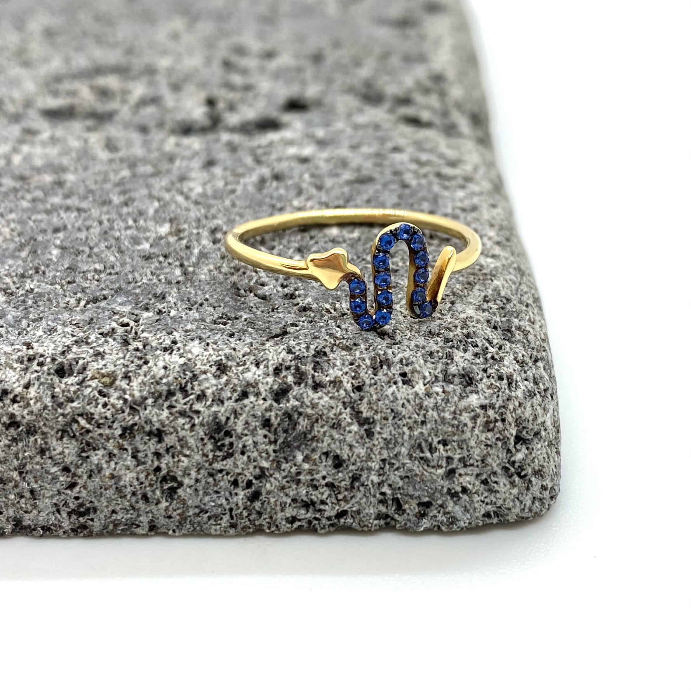 Blue topaz snake ring — Melina Fachidis (4)