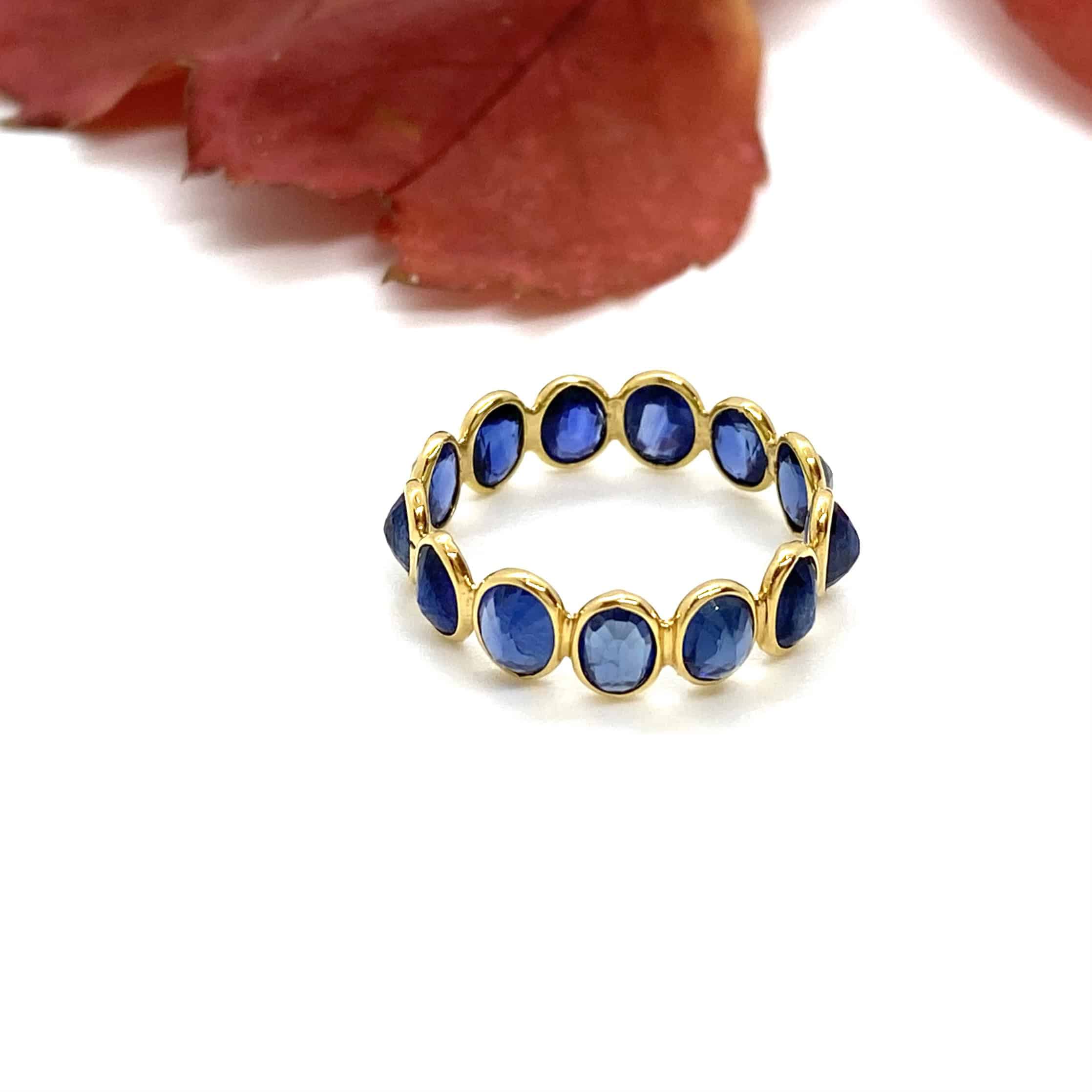 Sapphire band dressed in 18k yellow gold. — Melina Fachidis (2)