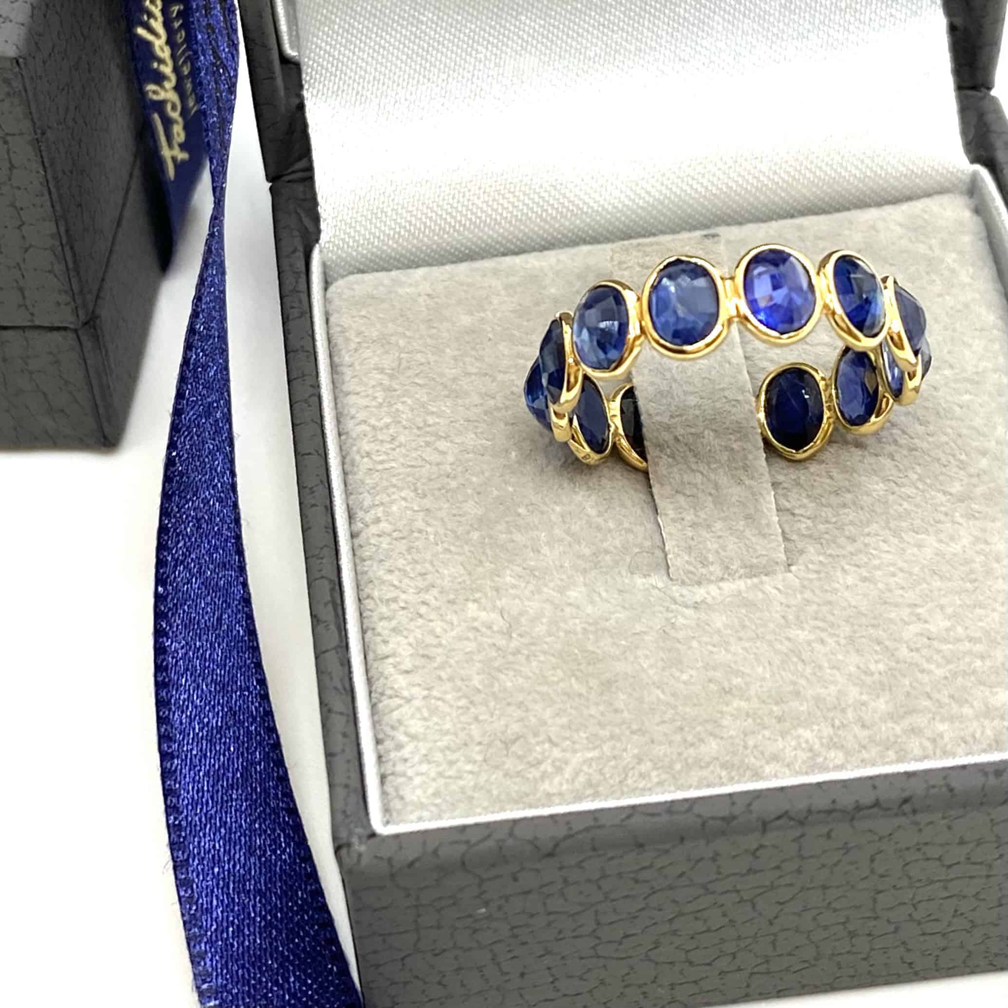Sapphire band dressed in 18k yellow gold. — Melina Fachidis (3)