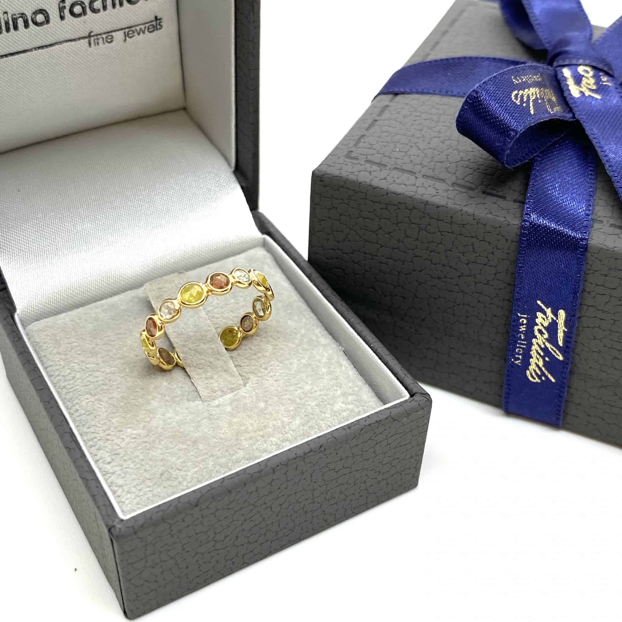 Mixed color diamond band — Melina Fachidis (4)