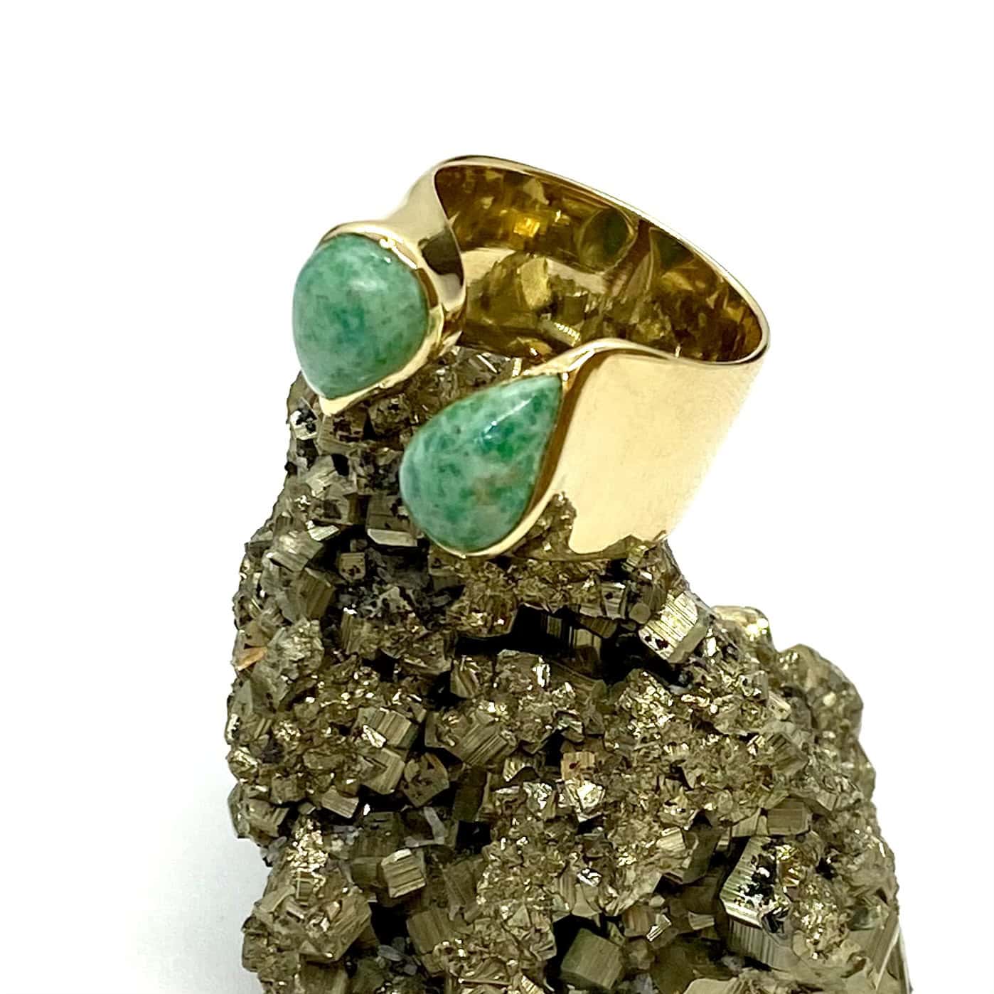 Croise turquoise ring — Melina Fachidis (2)