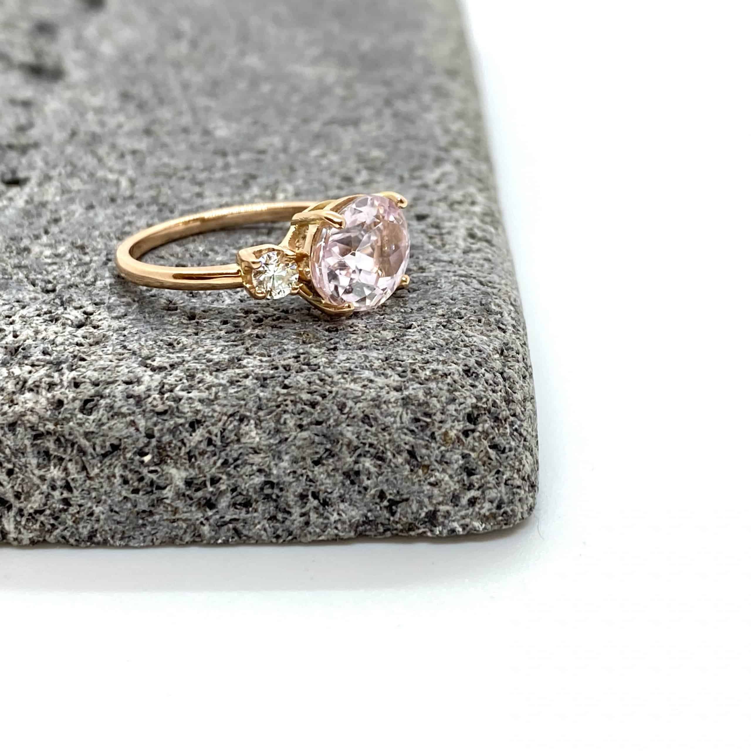 Morganite diamond solitaire ring — Melina Fachidis (2)