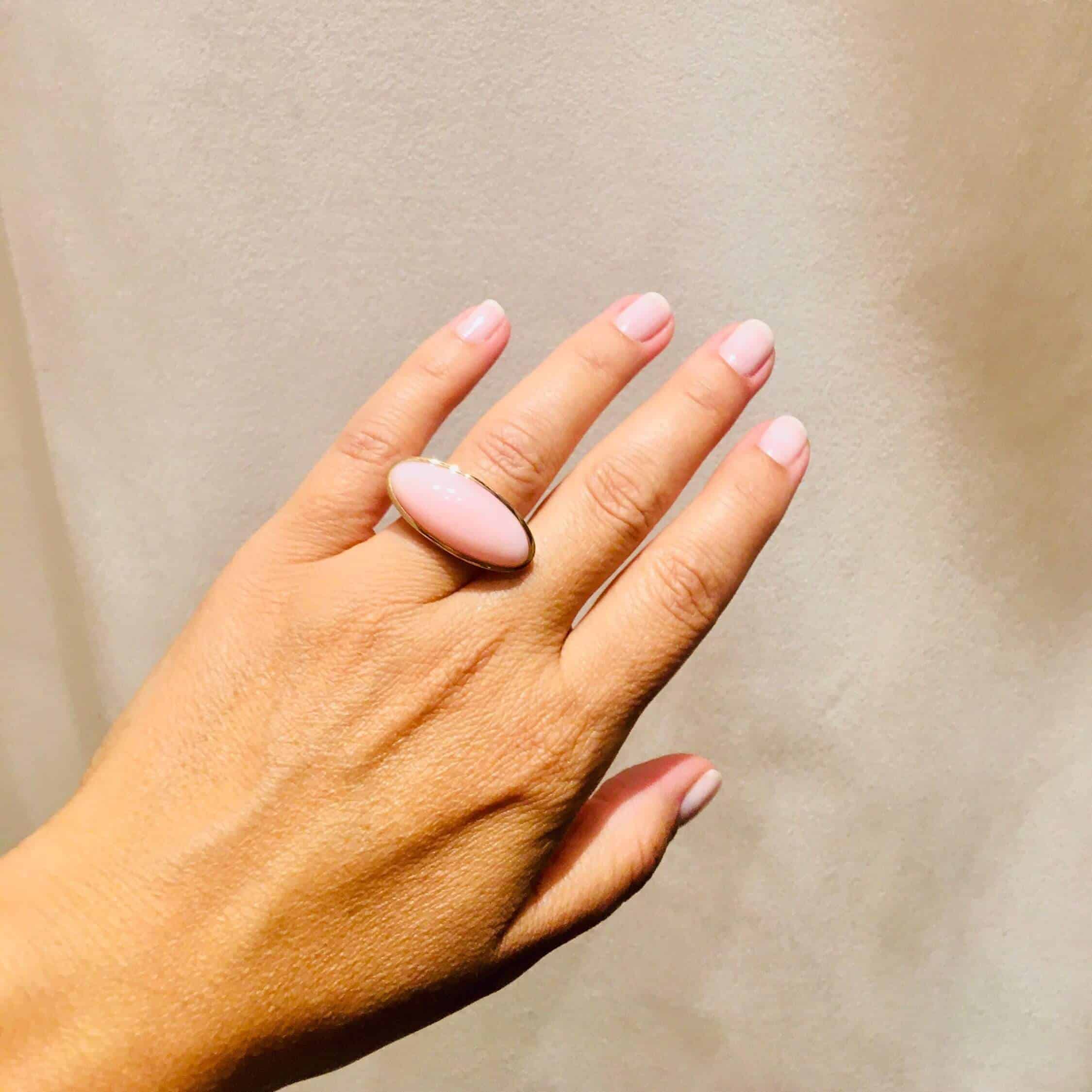 Pink opal VOLAX ring — Melina Fachidis (2)