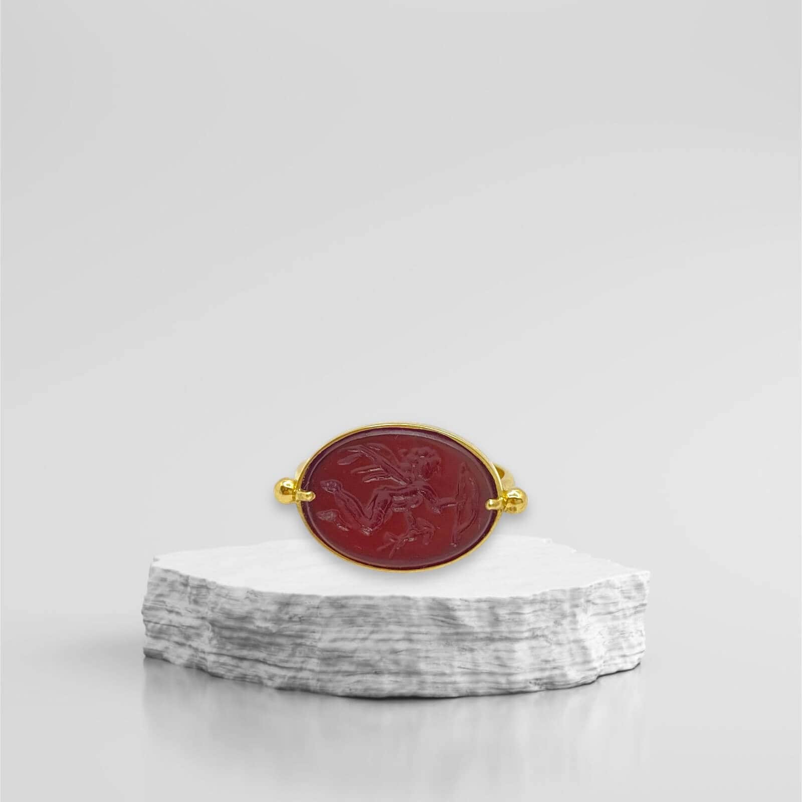 Baby angel of love carnelian ring — Melina Fachidis (2)