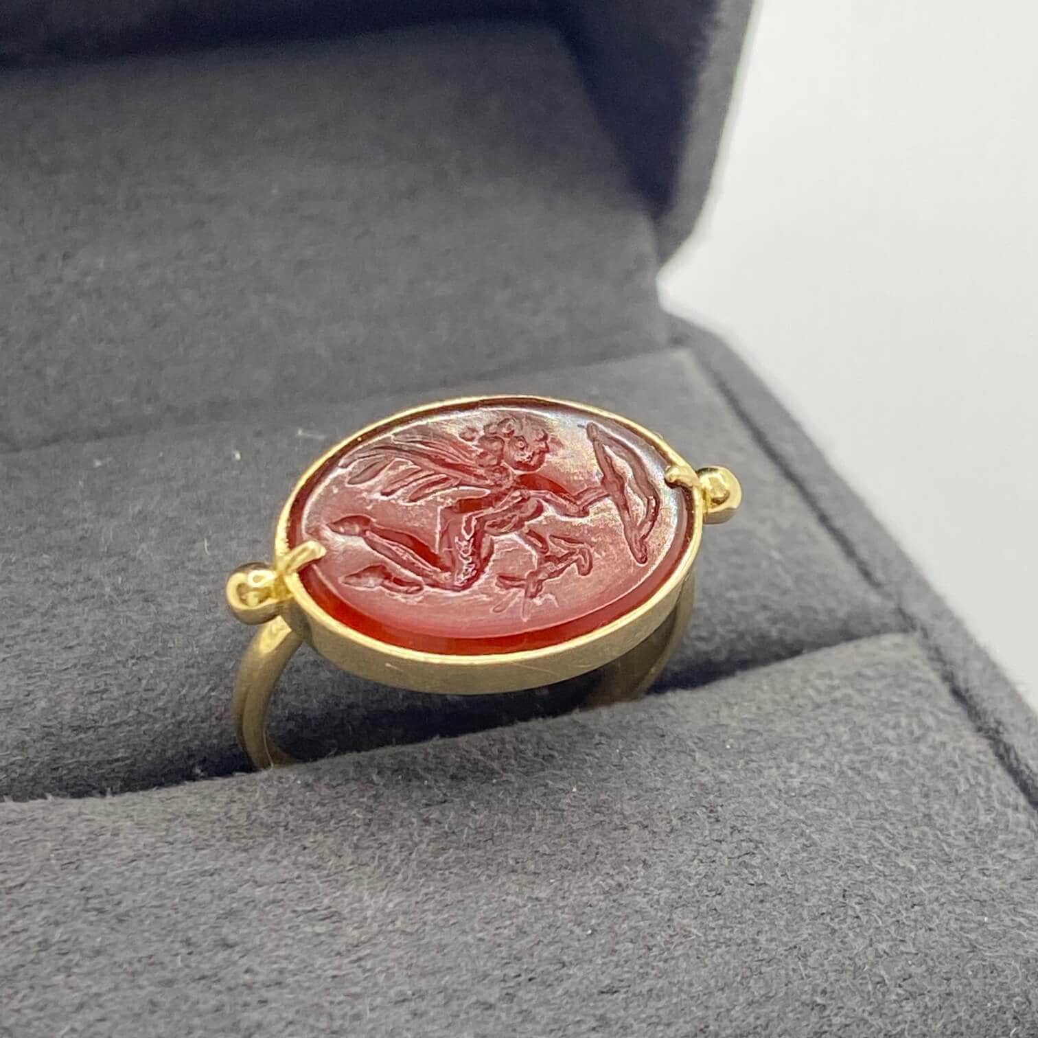 Baby angel of love carnelian ring — Melina Fachidis (3)