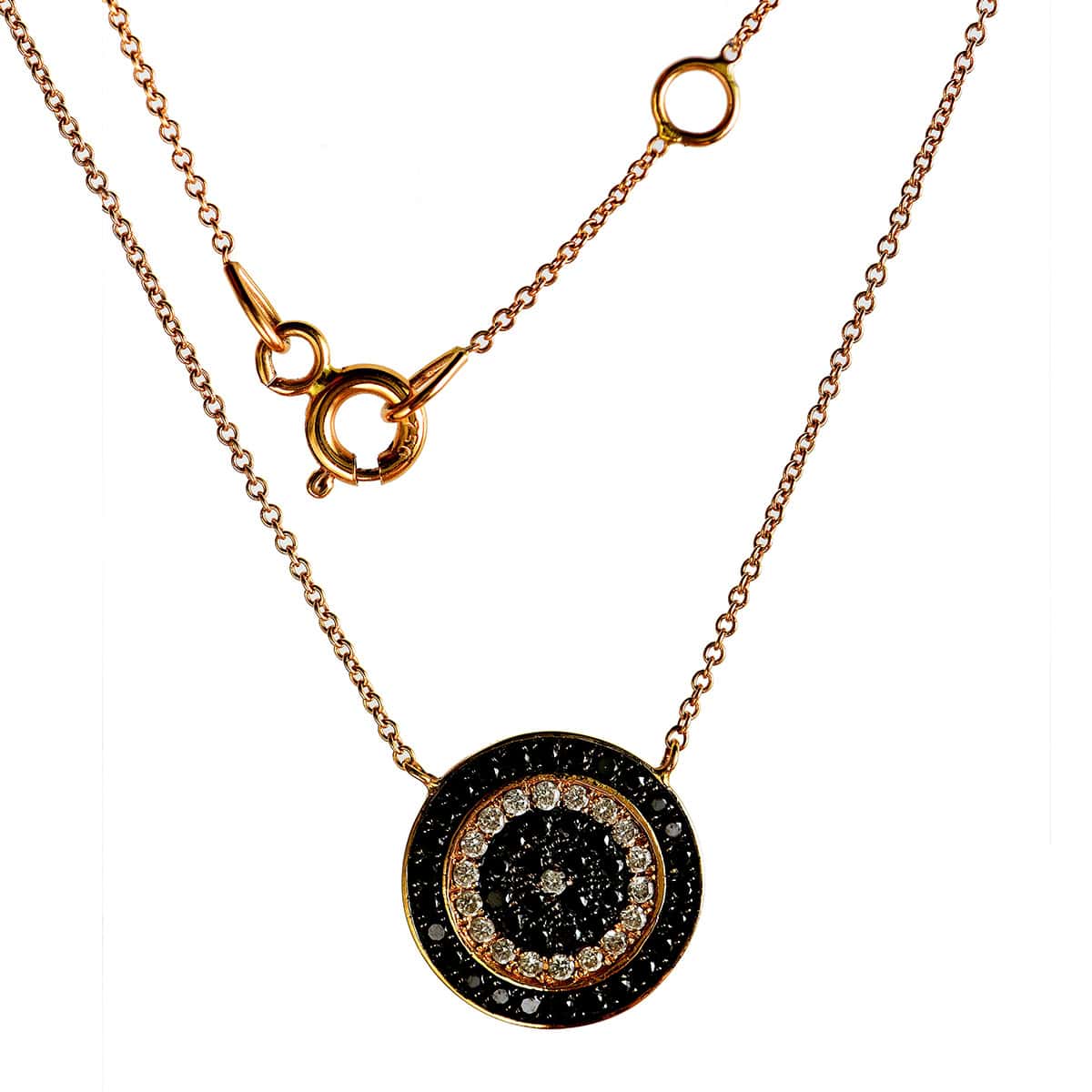Black & white round diamond eye pendant — Melina Fachidis (3)