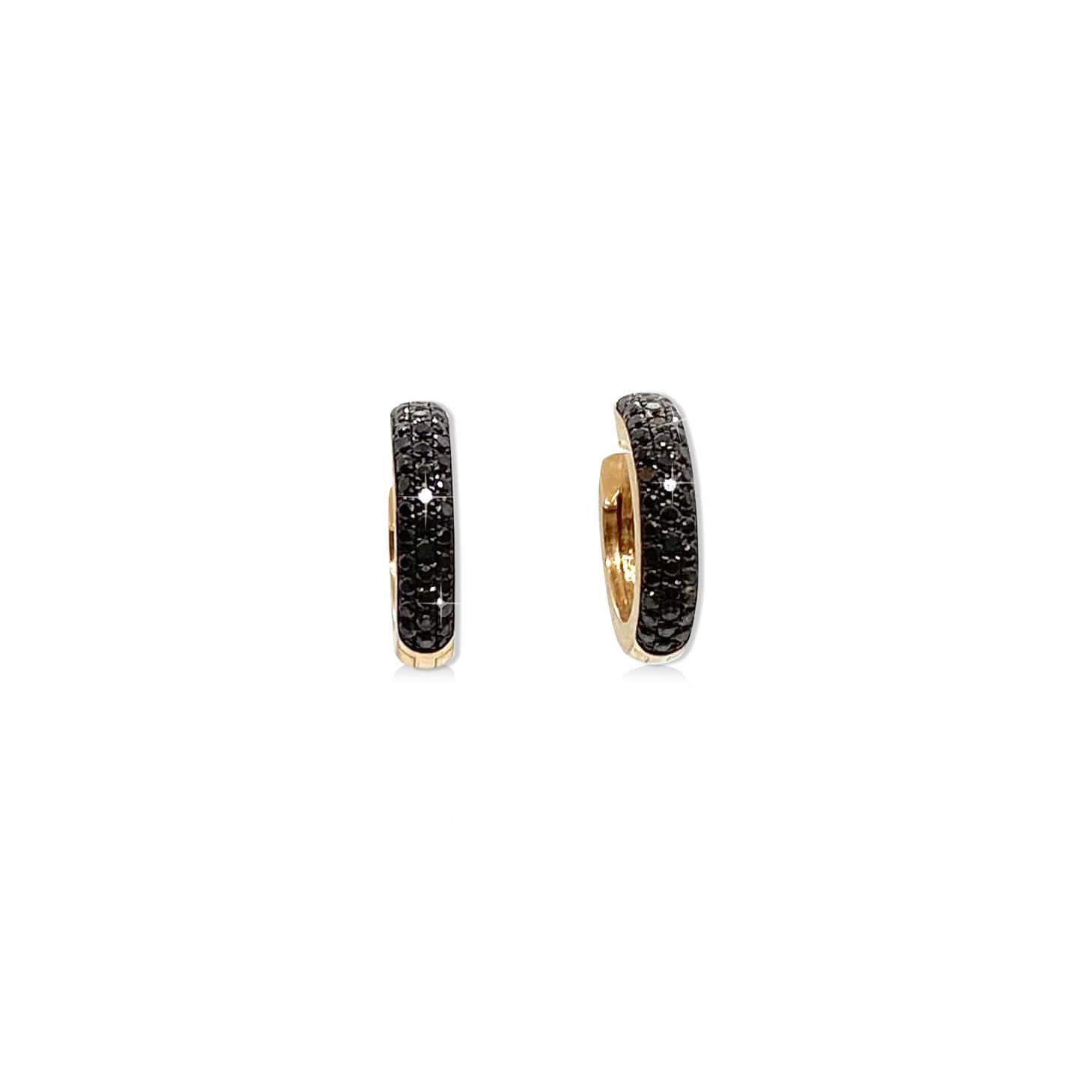 Black diamond small hoops — Melina Fachidis (4)