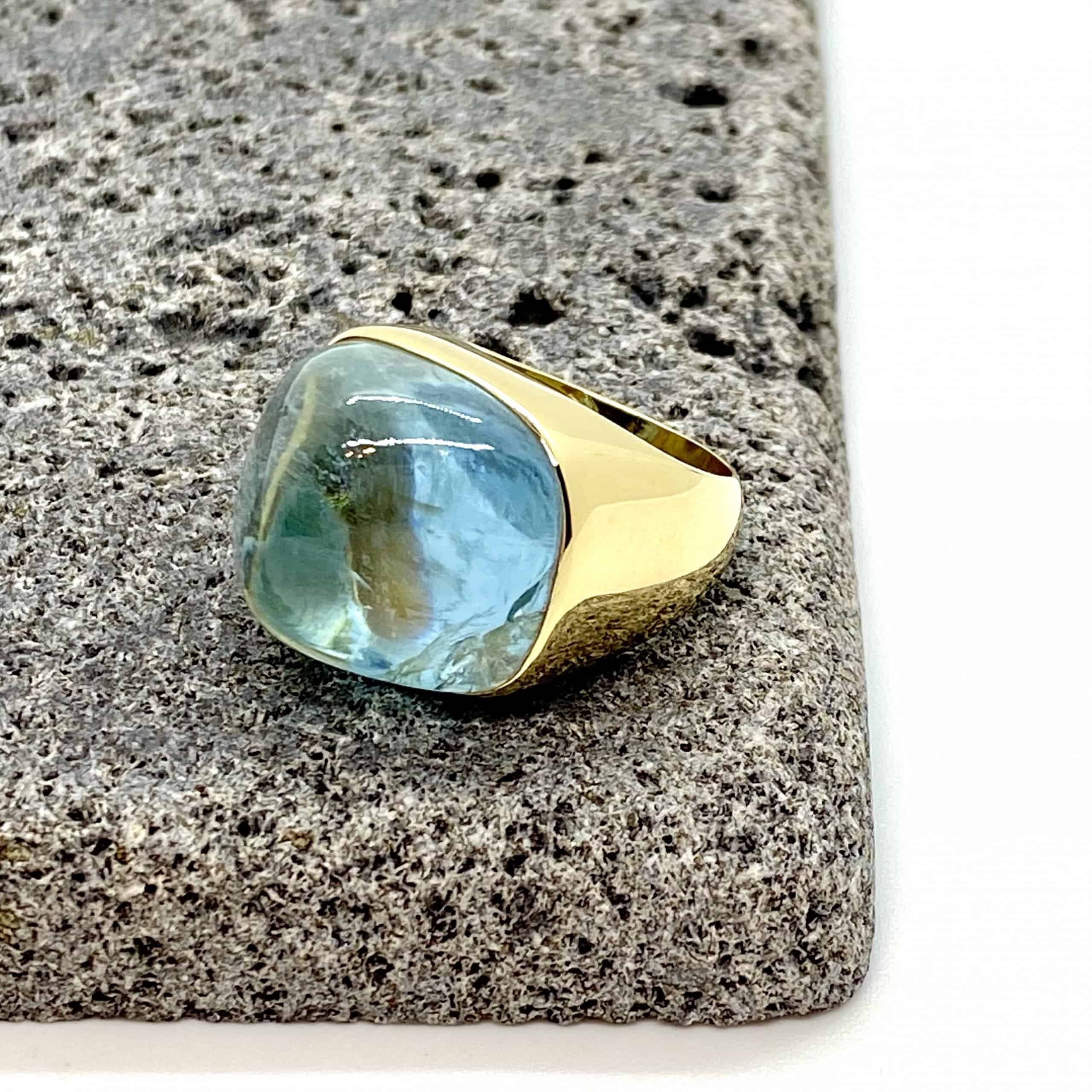 Unique aquamarine large ring — Melina Fachidis (3)