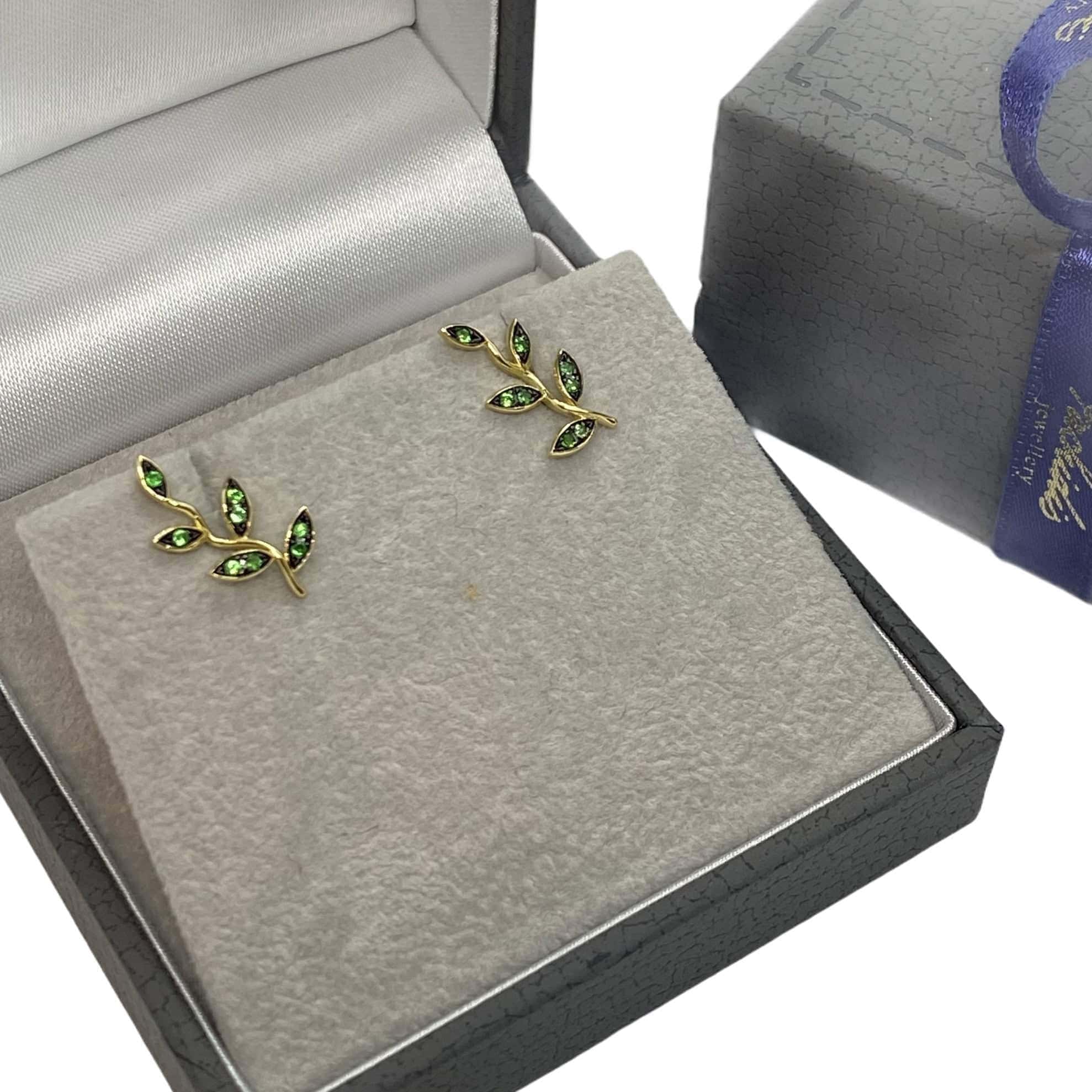 Green leaves tsavorite earrings — Melina Fachidis (4)