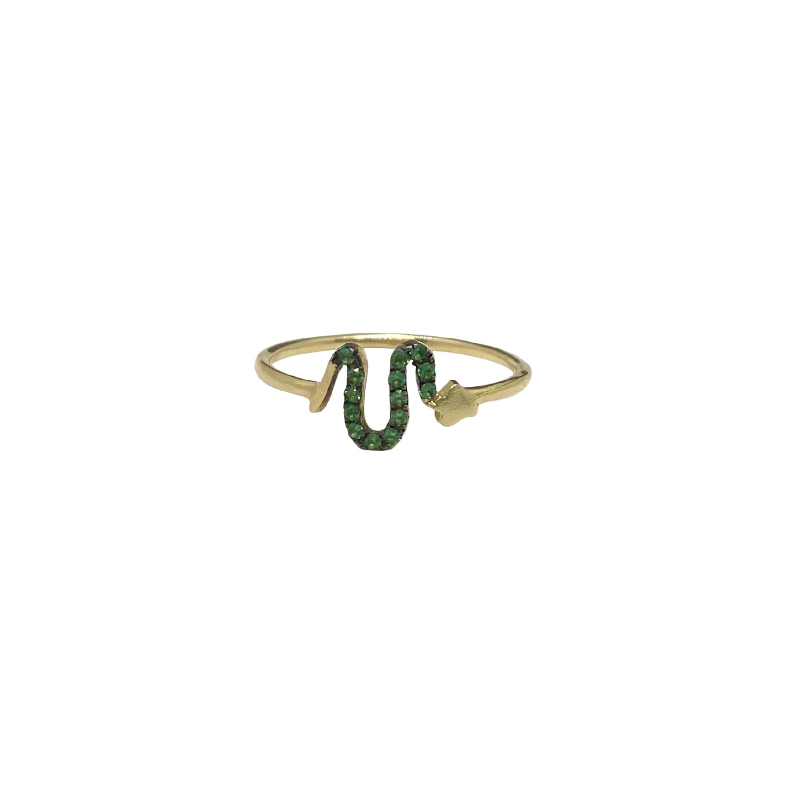 Green topaz snake ring — Melina Fachidis (2)