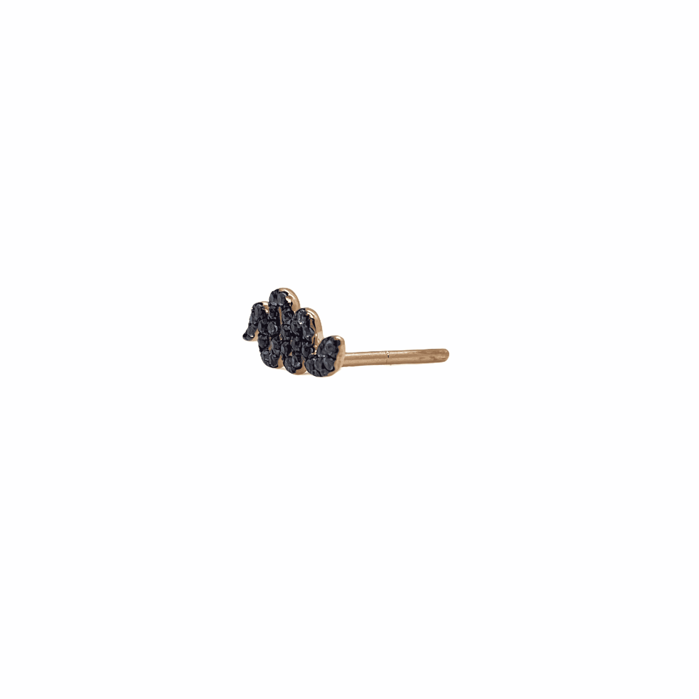 Single black diamond snake stud — Melina Fachidis (4)