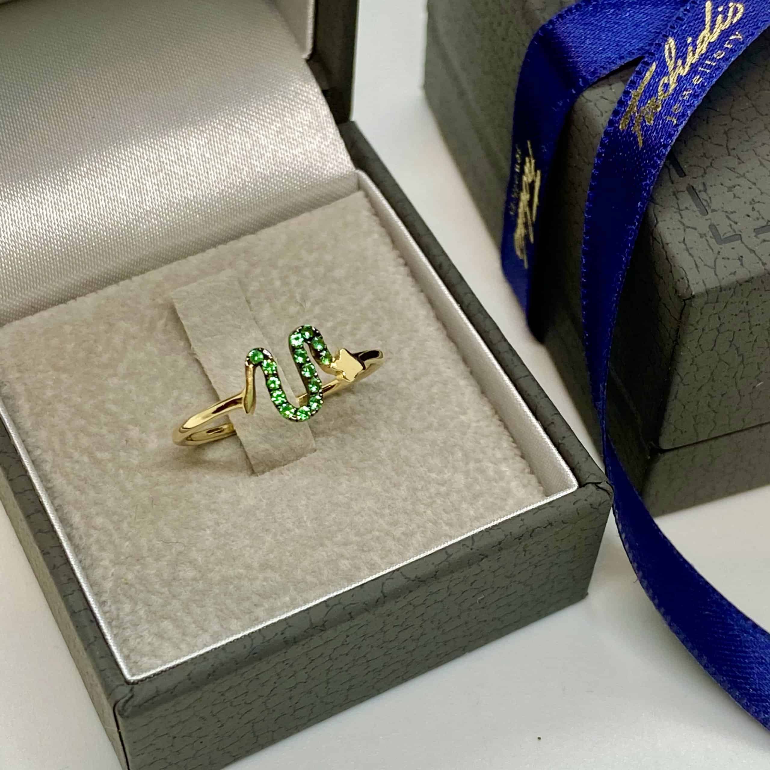 Green topaz snake ring — Melina Fachidis (4)