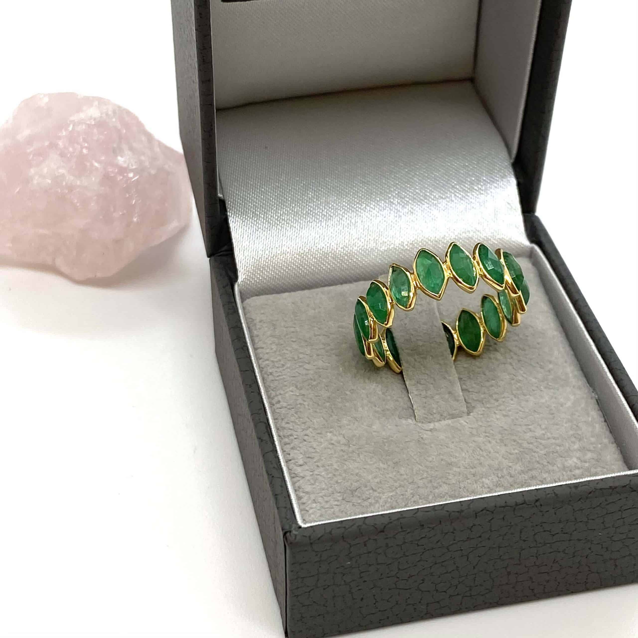 Marquise emerald ring band — Melina Fachidis (3)