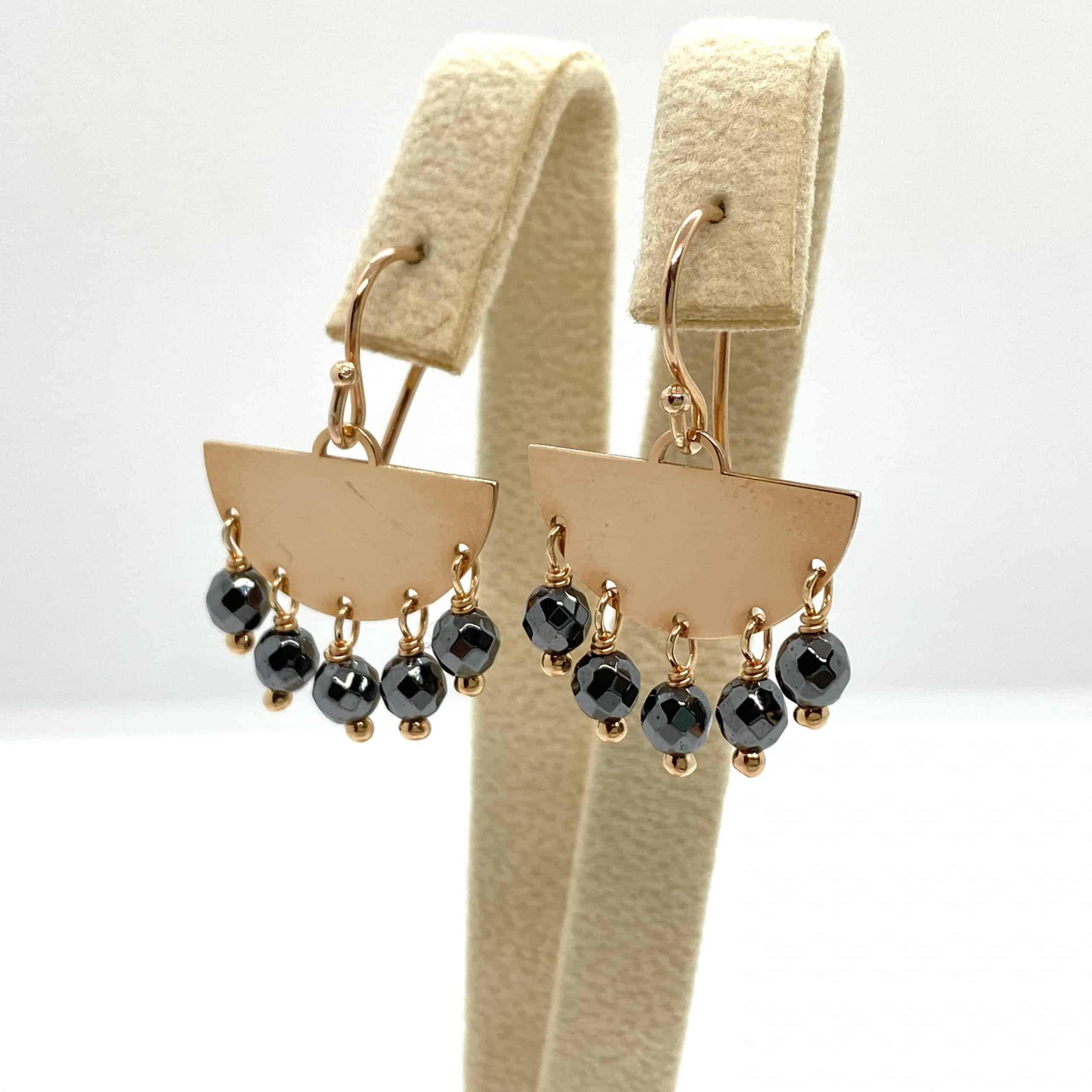 Hematite dangle drop earrings — Melina Fachidis (3)