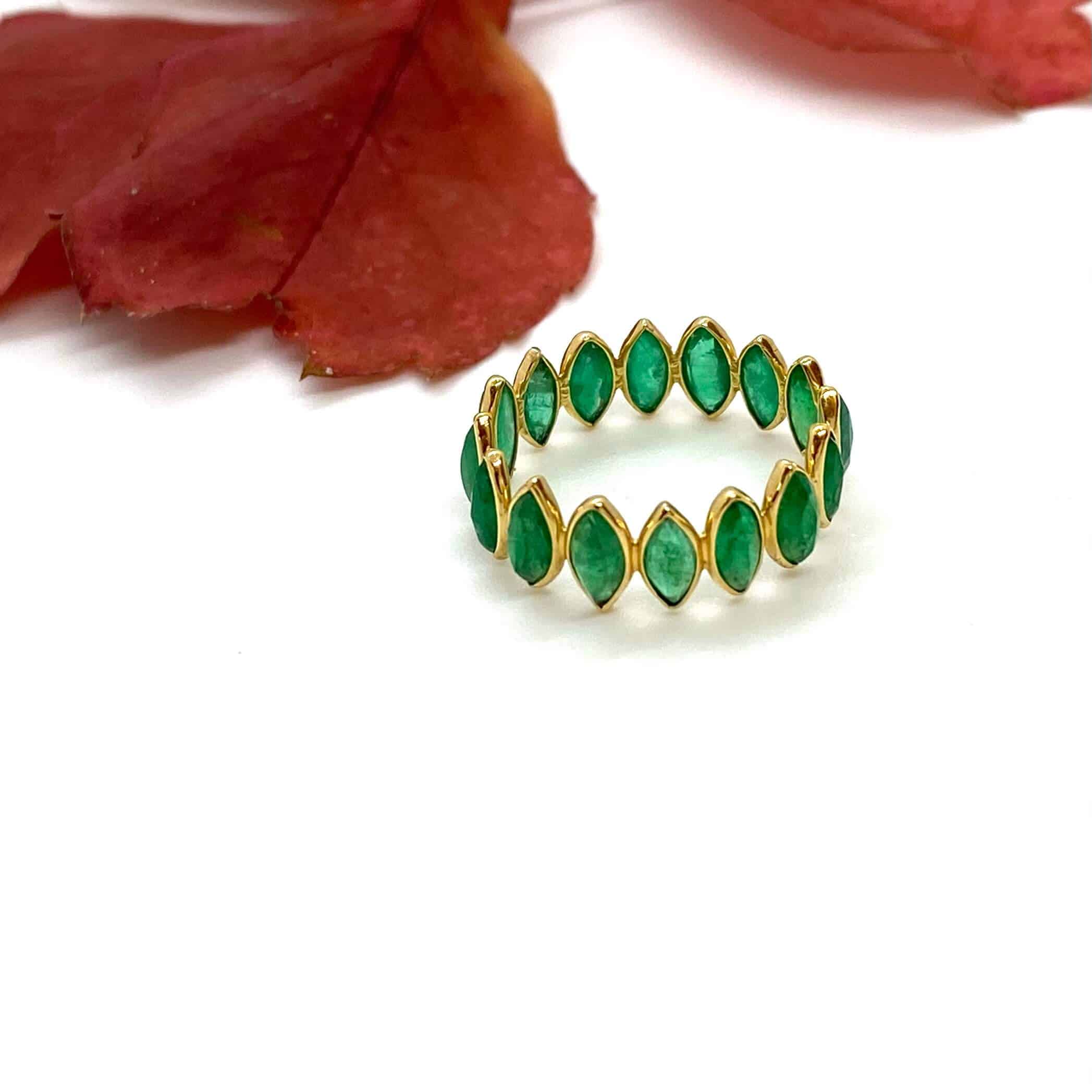Marquise emerald ring band — Melina Fachidis (5)
