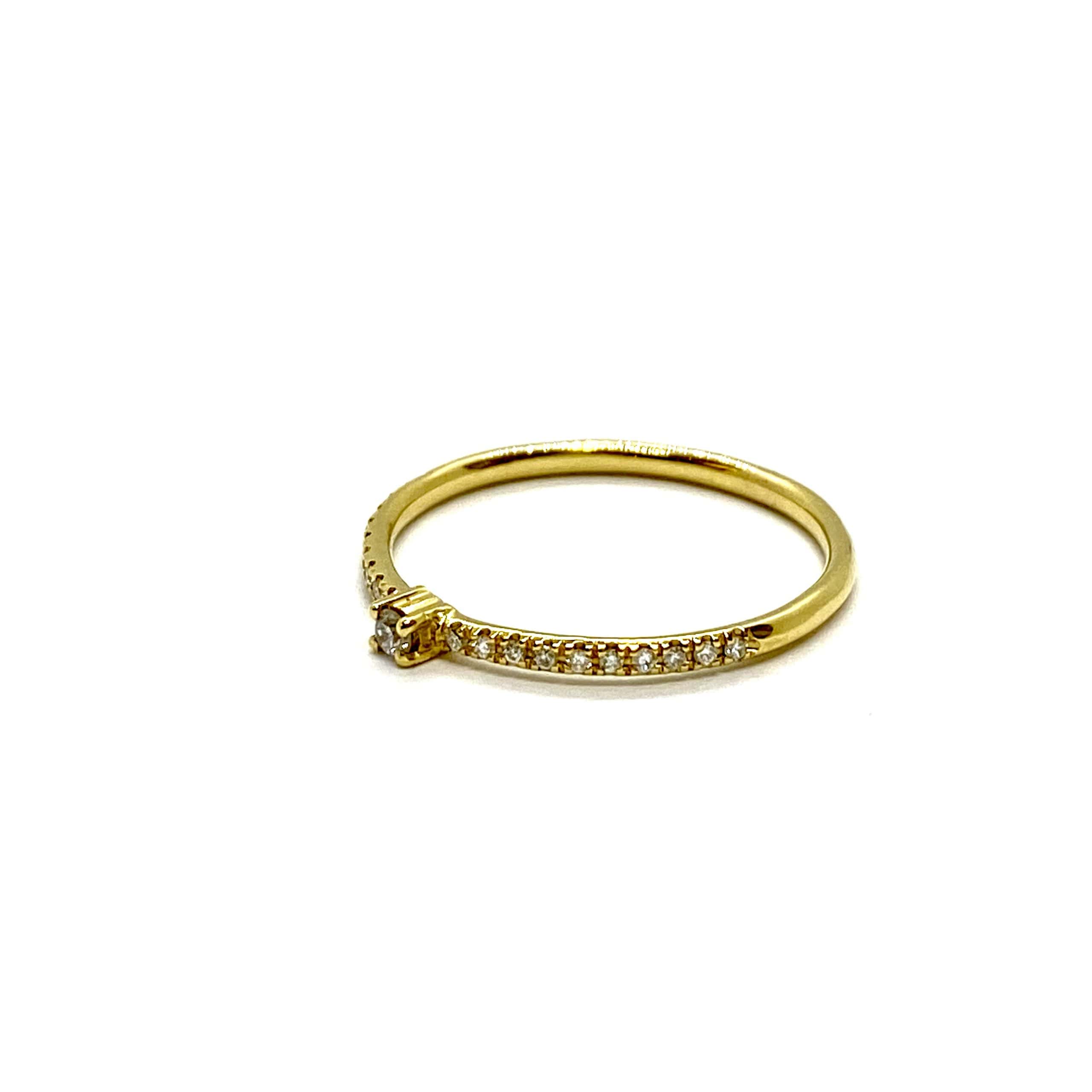 Solitaire half diamond ring band — Melina Fachidis (2)