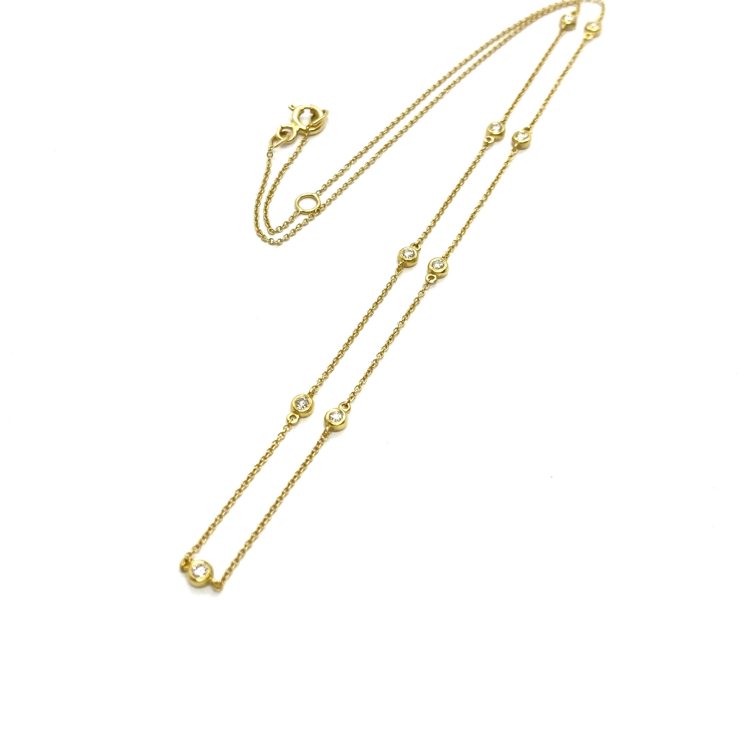 Nine diamond chain necklace — Melina Fachidis (3)